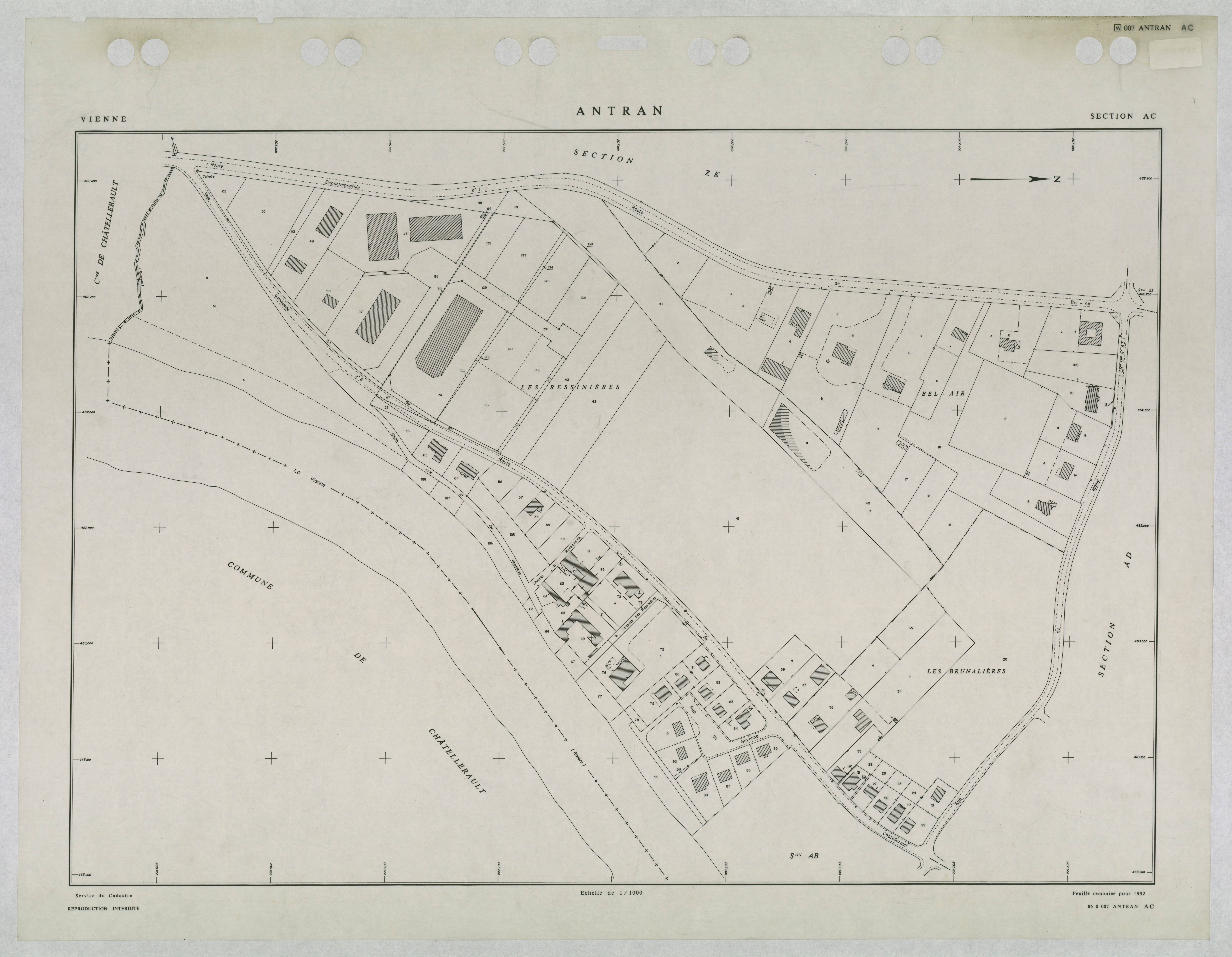Antran - FRAD086_cadastre Plans remaniés 