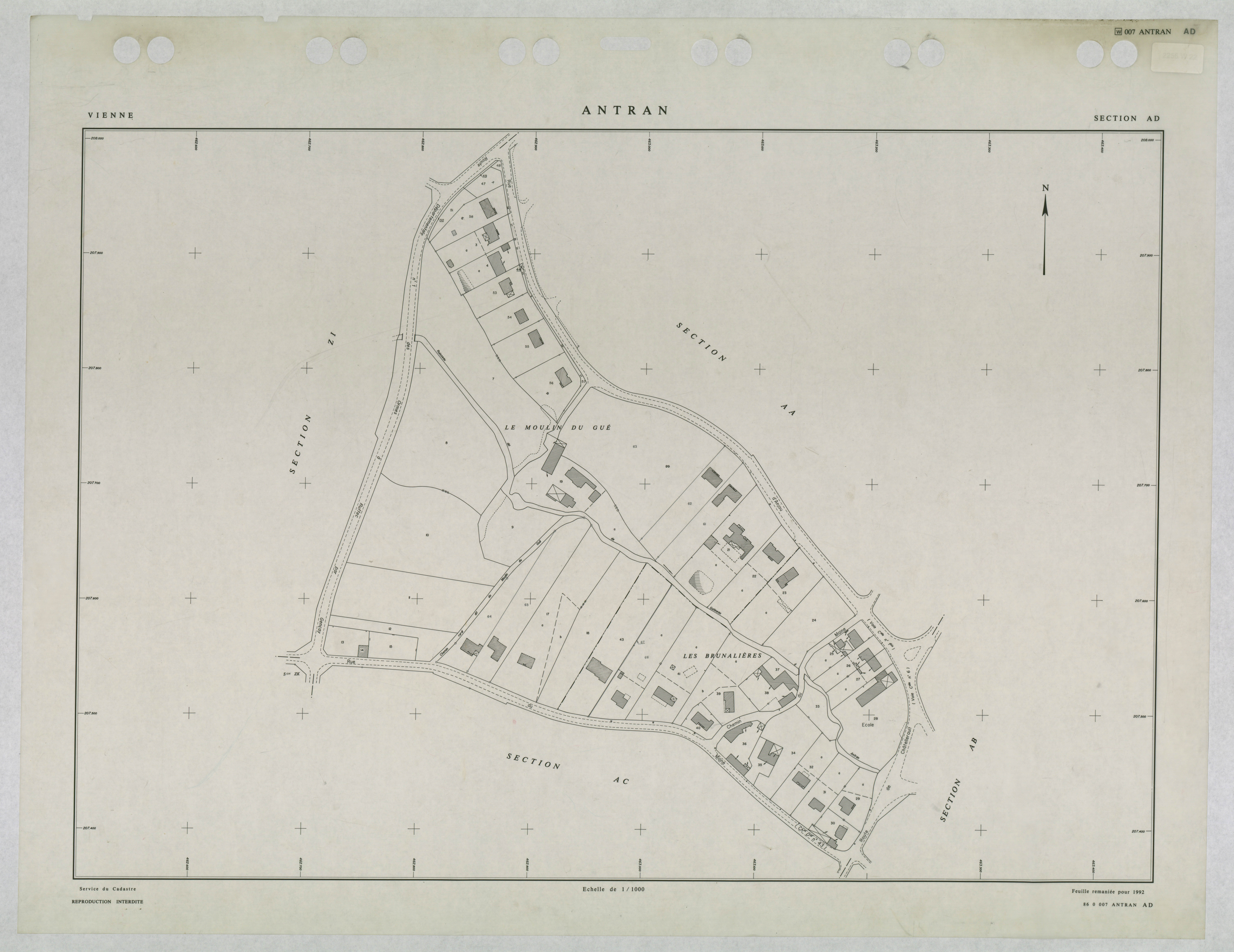Antran - FRAD086_cadastre Plans remaniés 