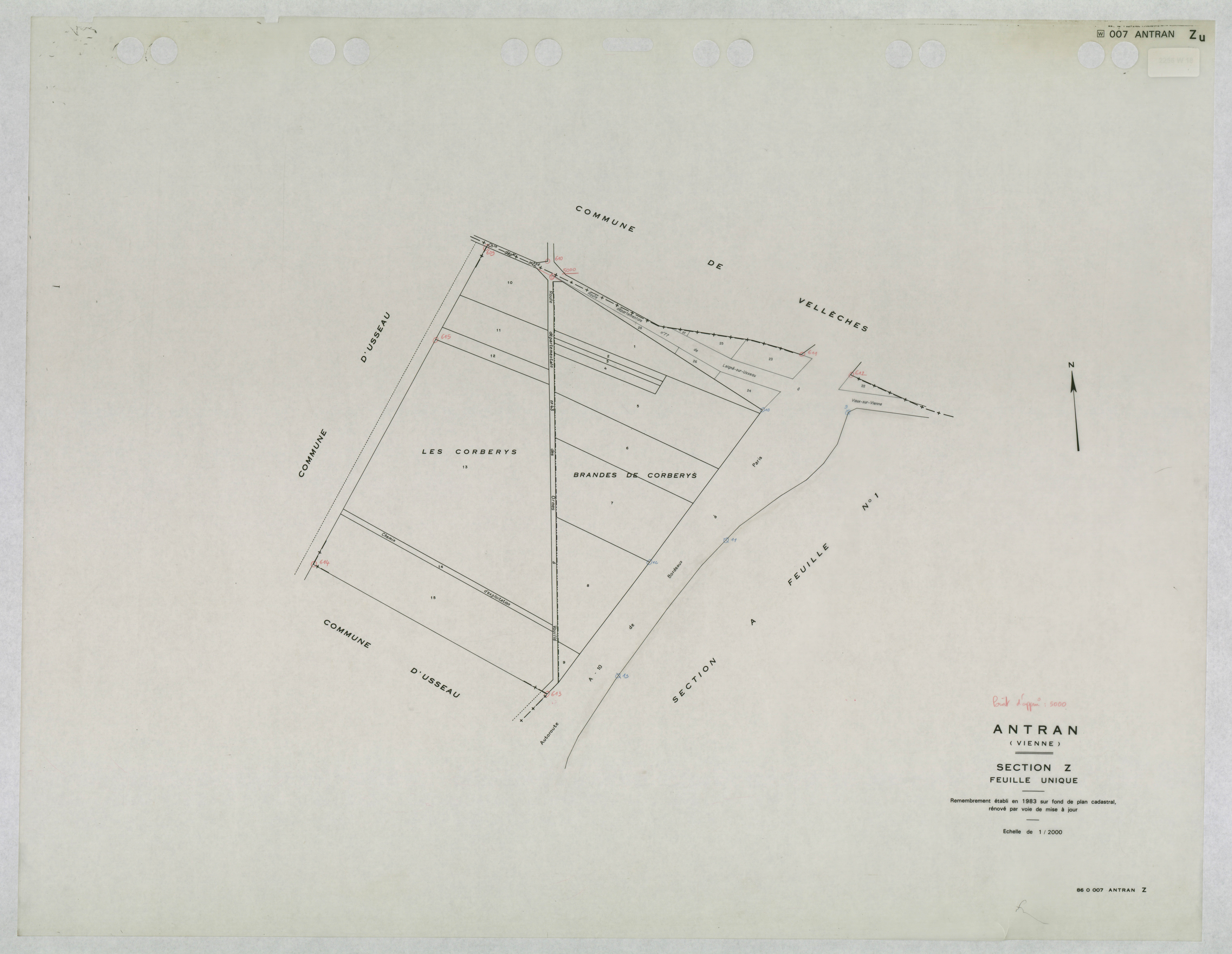 Antran - FRAD086_cadastre Plans remembrés 