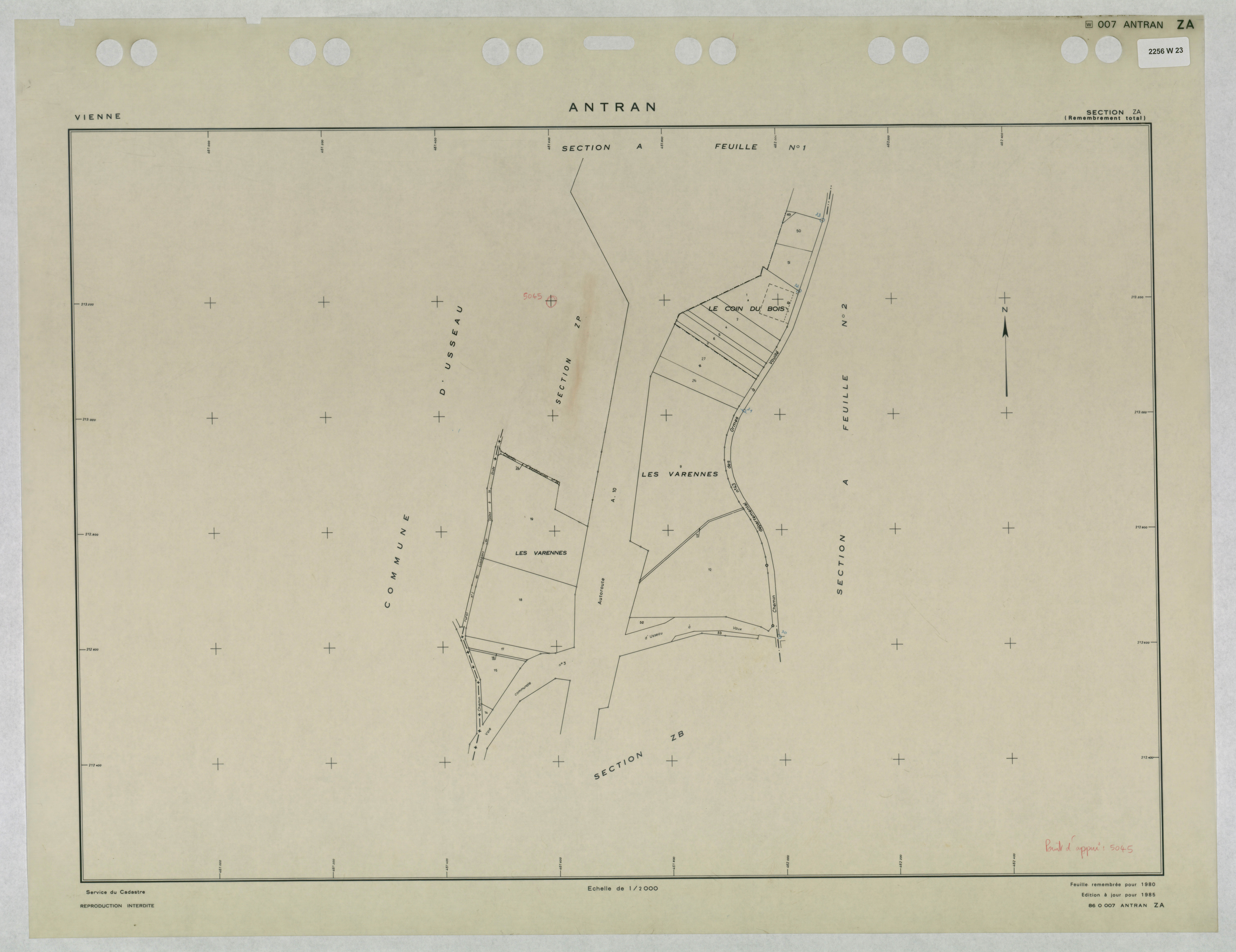Antran - FRAD086_cadastre Plans remembrés 