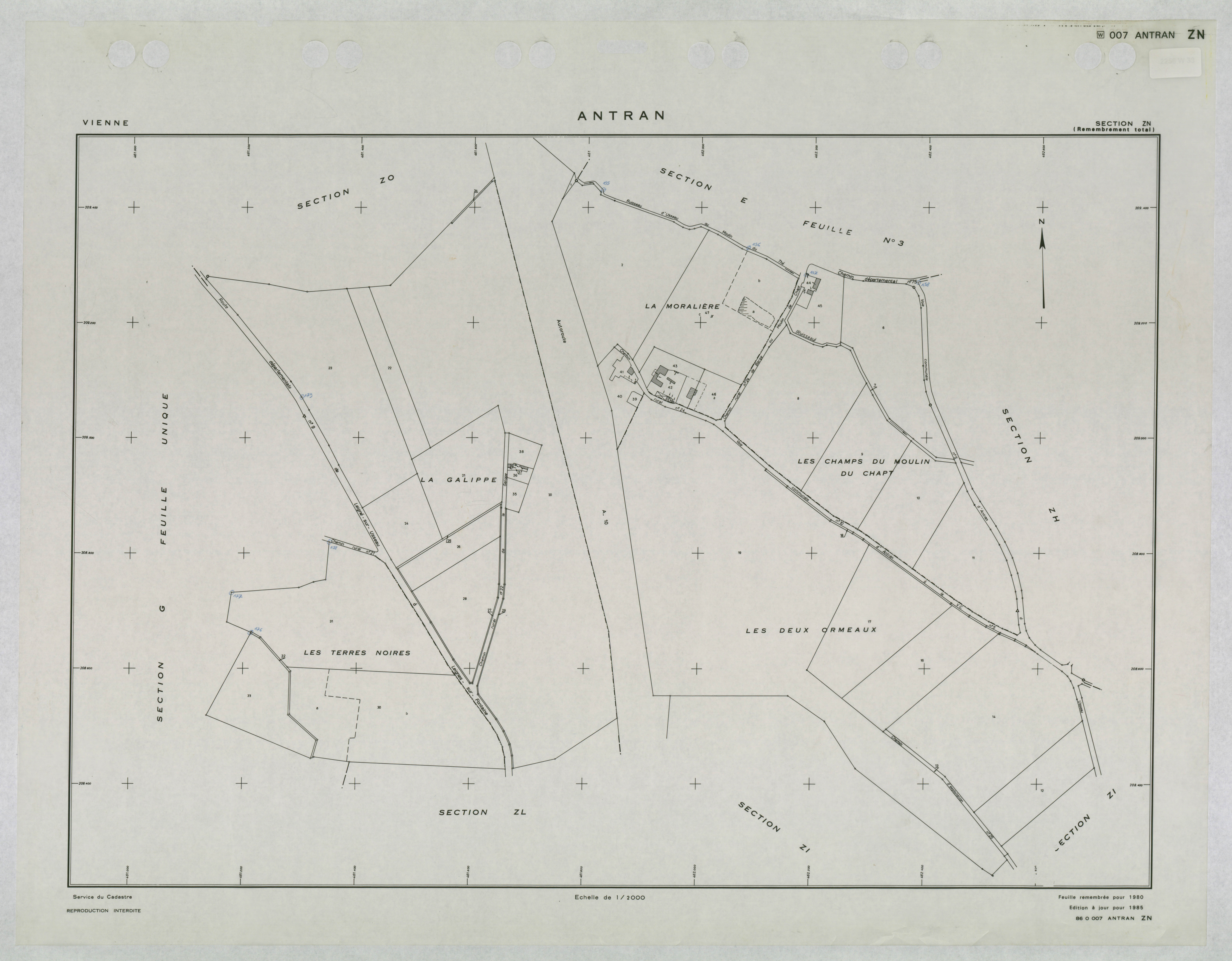 Antran - FRAD086_cadastre Plans remembrés 