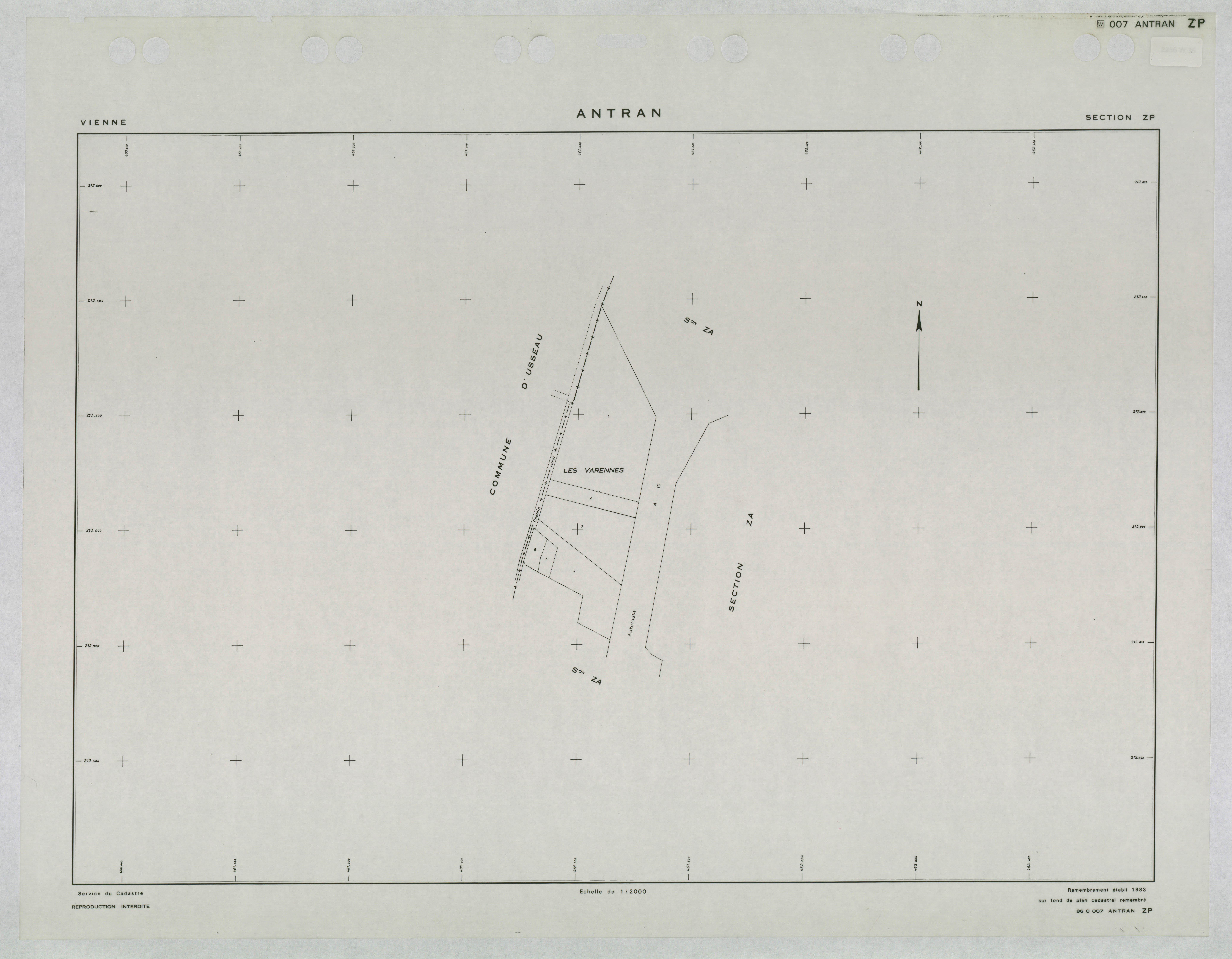 Antran - FRAD086_cadastre Plans remembrés 