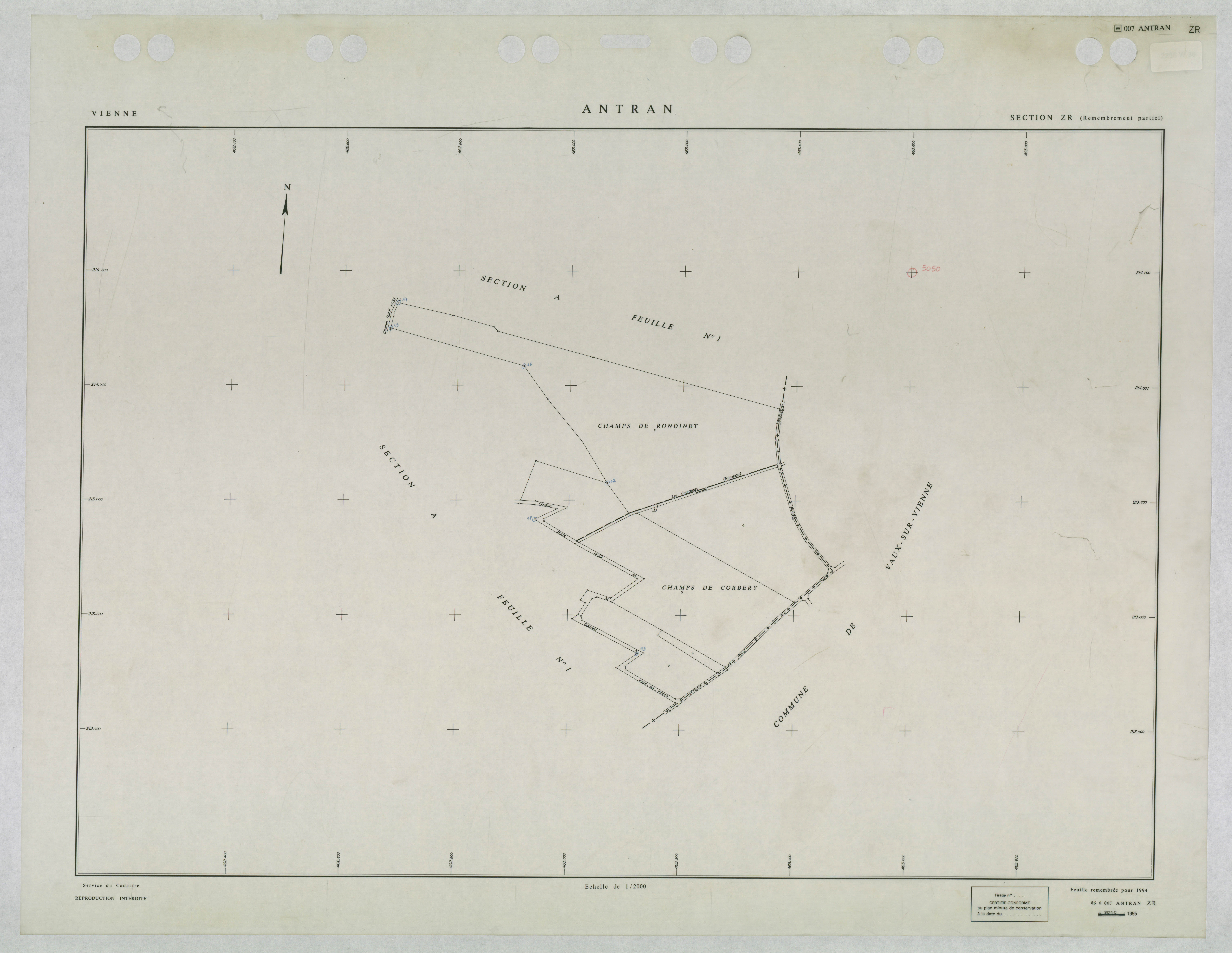 Antran - FRAD086_cadastre Plans remembrés 