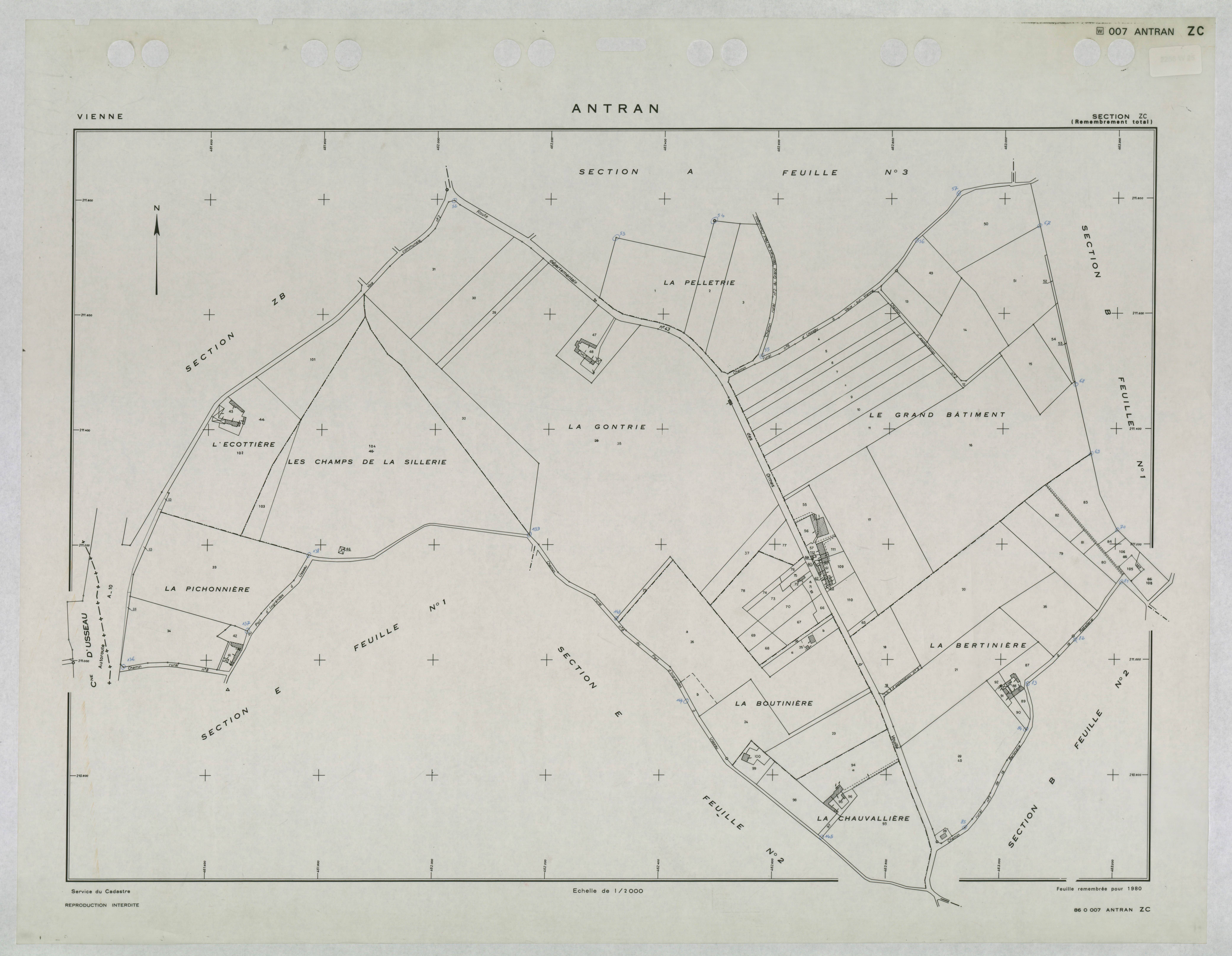 Antran - FRAD086_cadastre Plans remembrés 