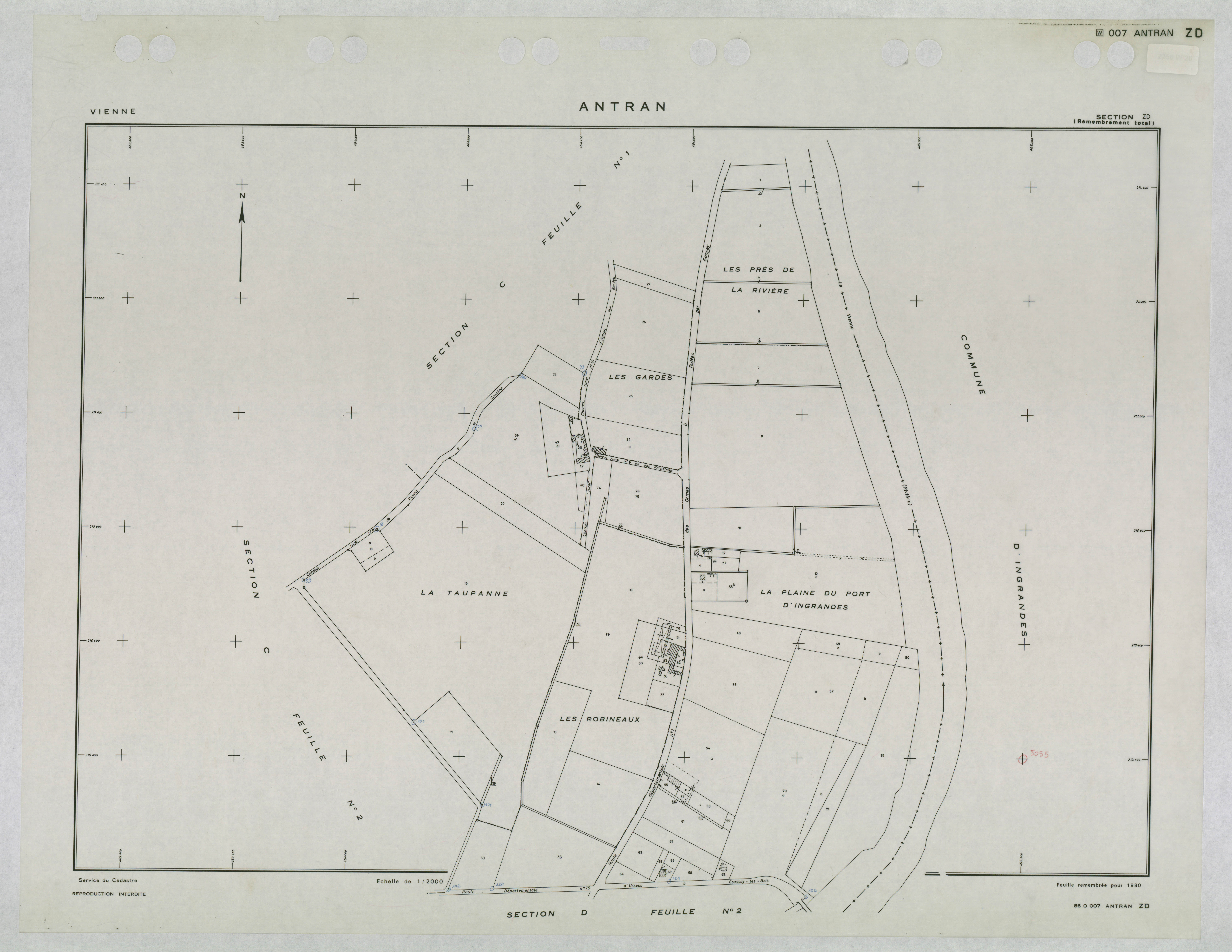 Antran - FRAD086_cadastre Plans remembrés 