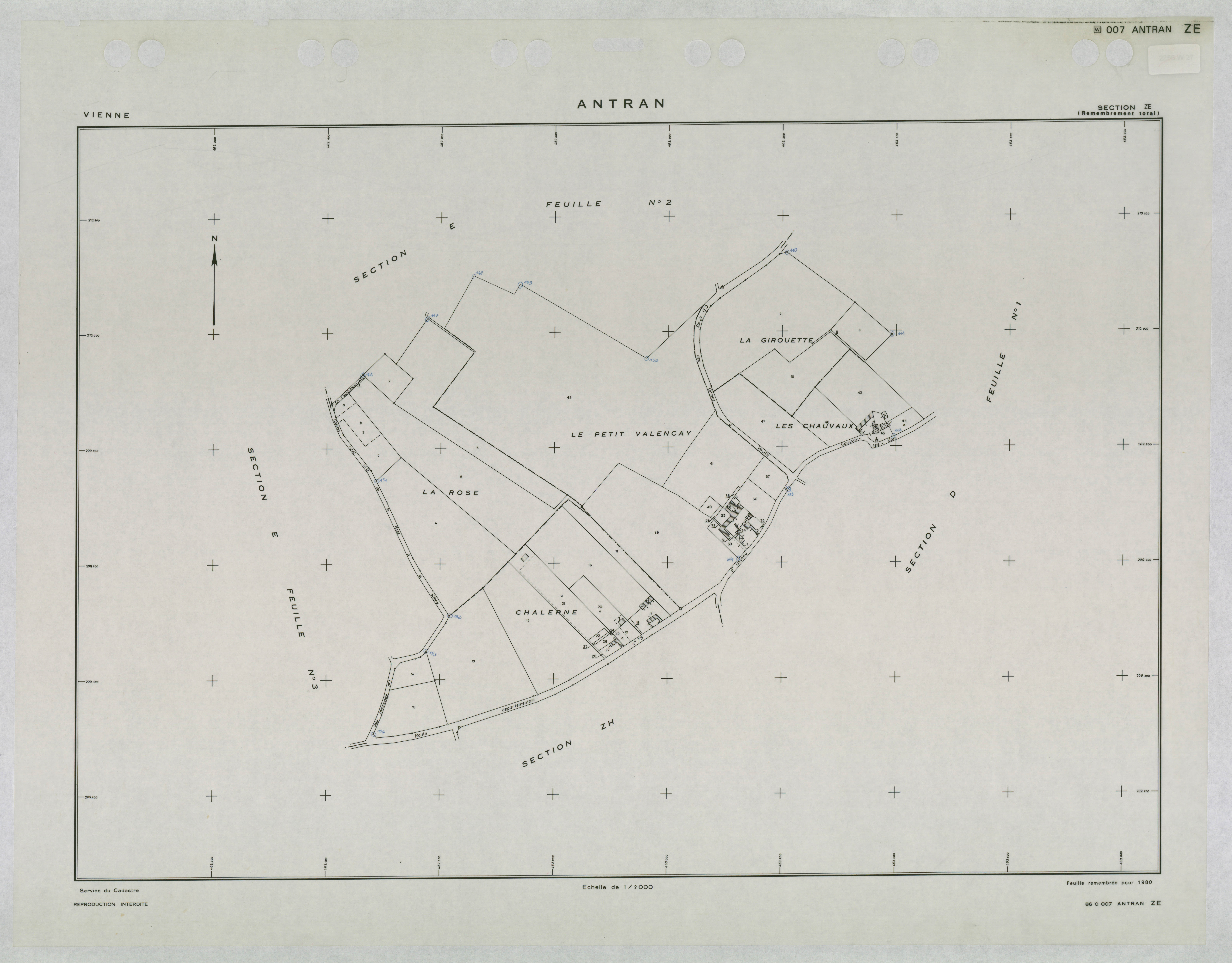 Antran - FRAD086_cadastre Plans remembrés 