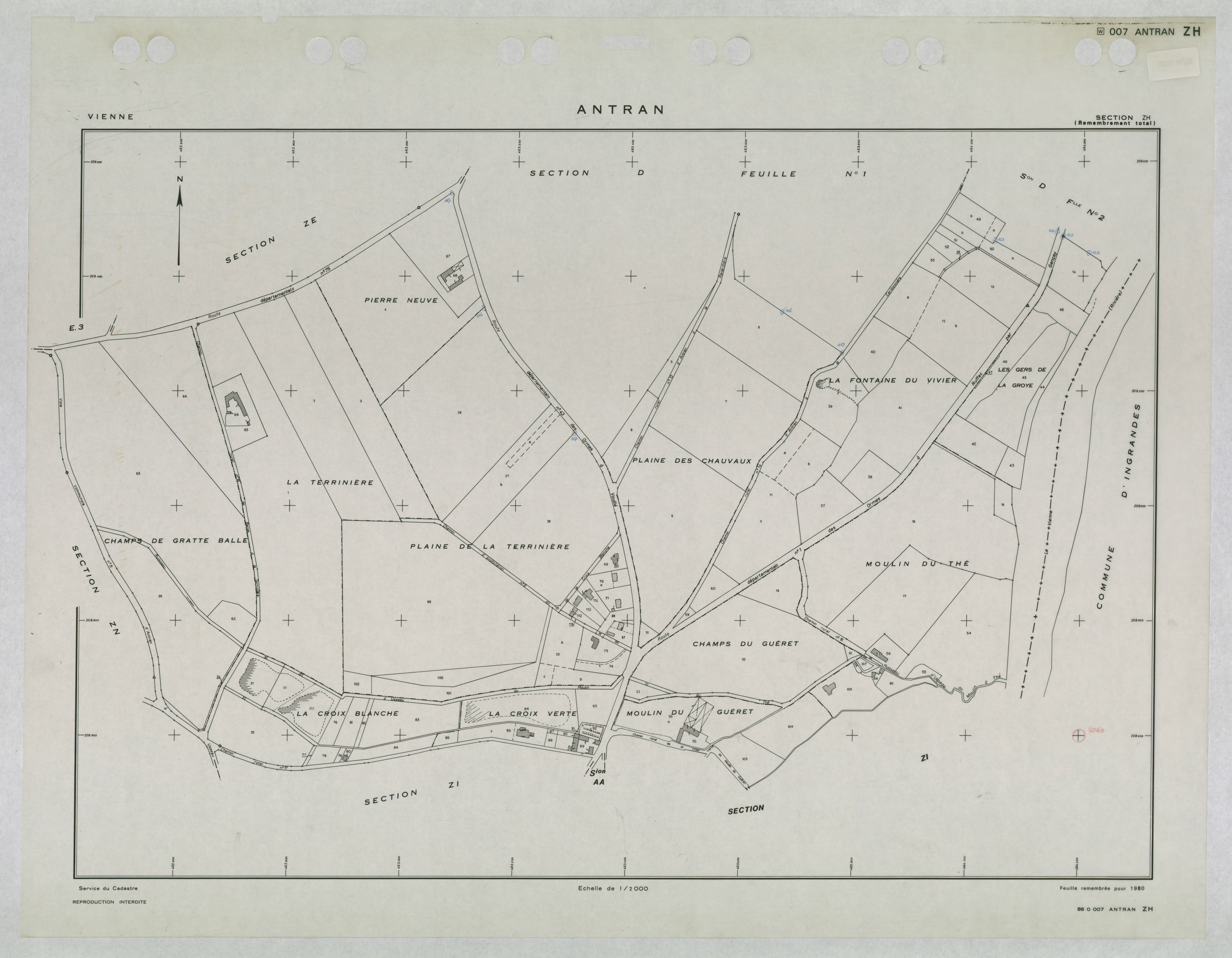 Antran - FRAD086_cadastre Plans remembrés 