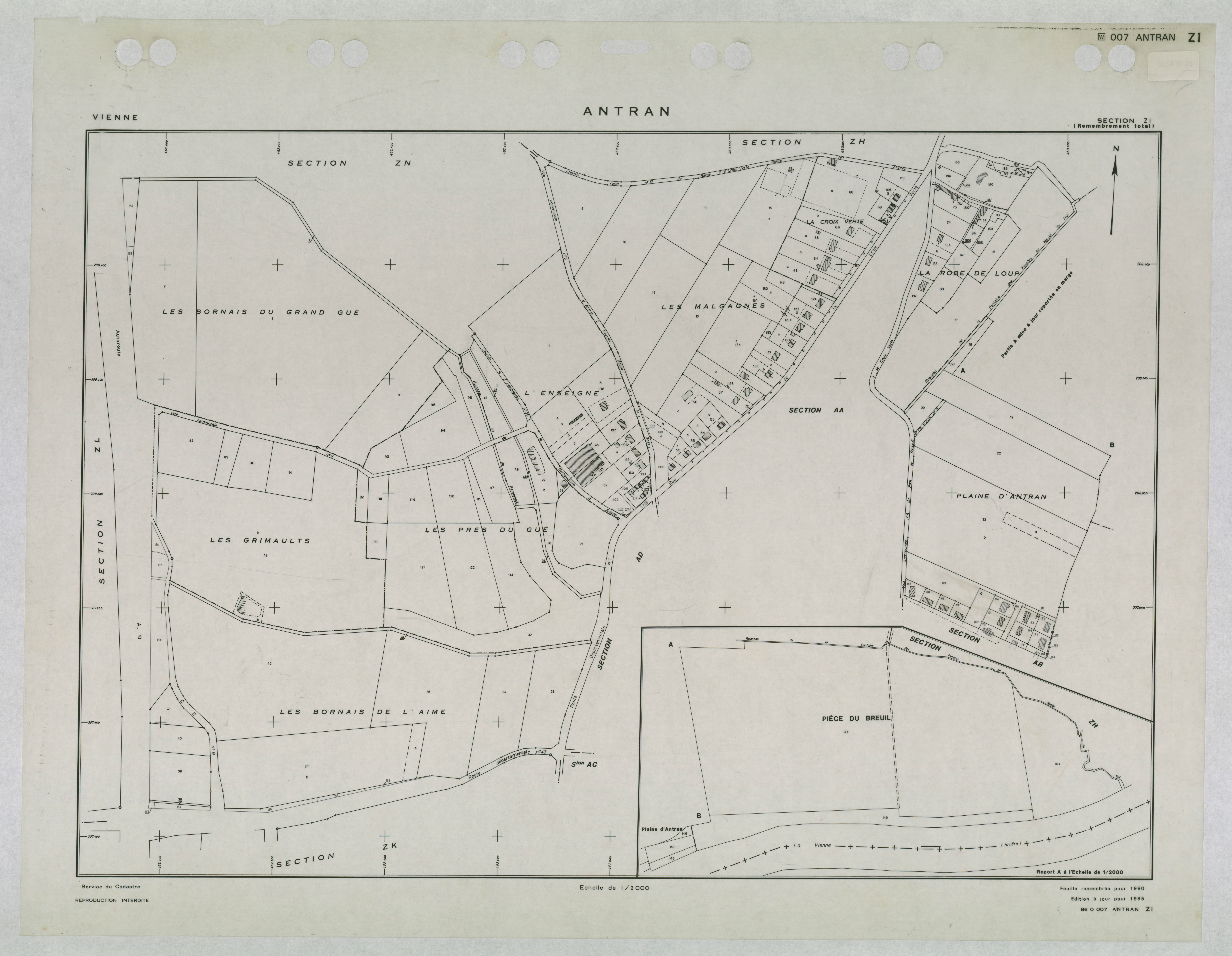 Antran - FRAD086_cadastre Plans remembrés 