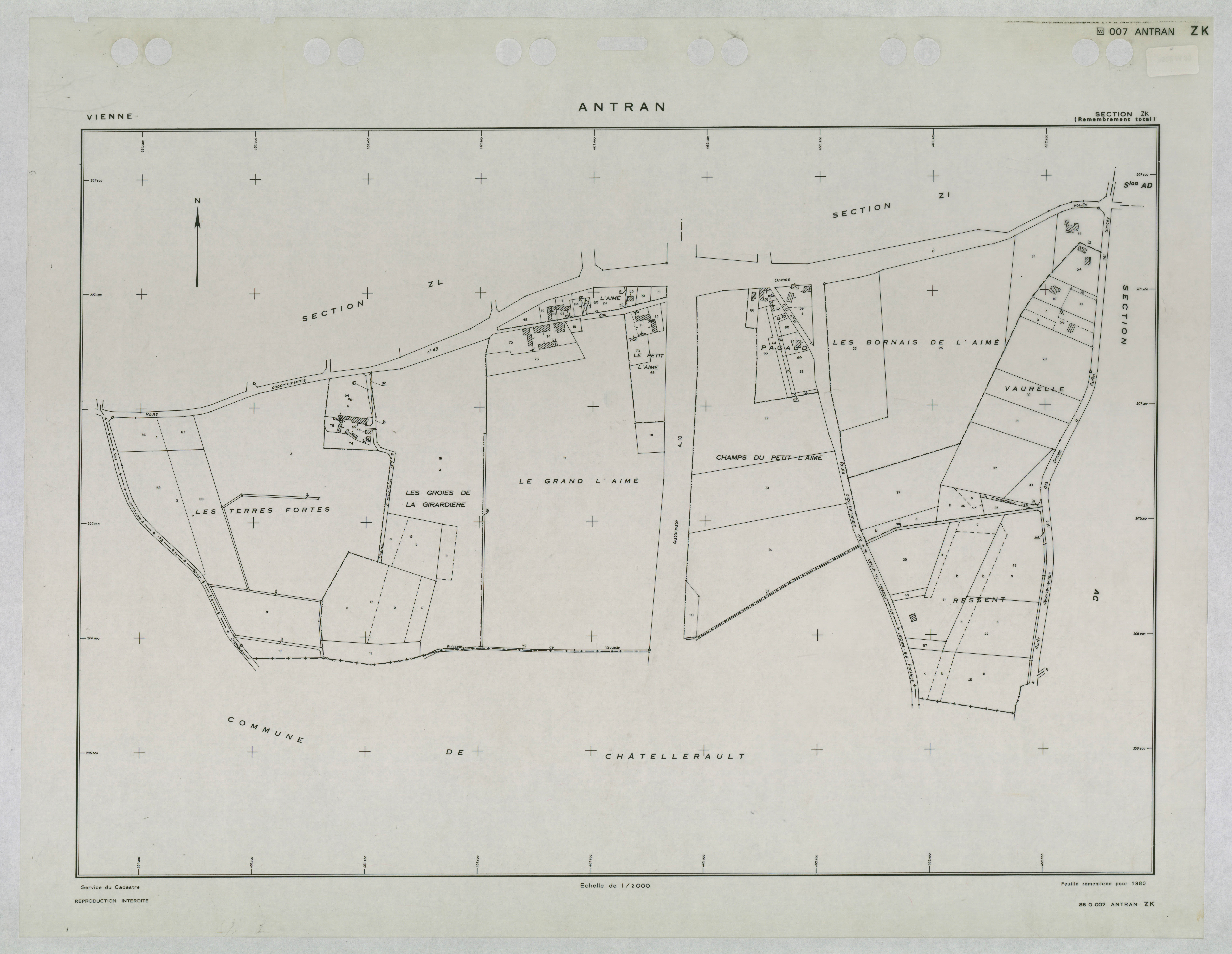 Antran - FRAD086_cadastre Plans remembrés 