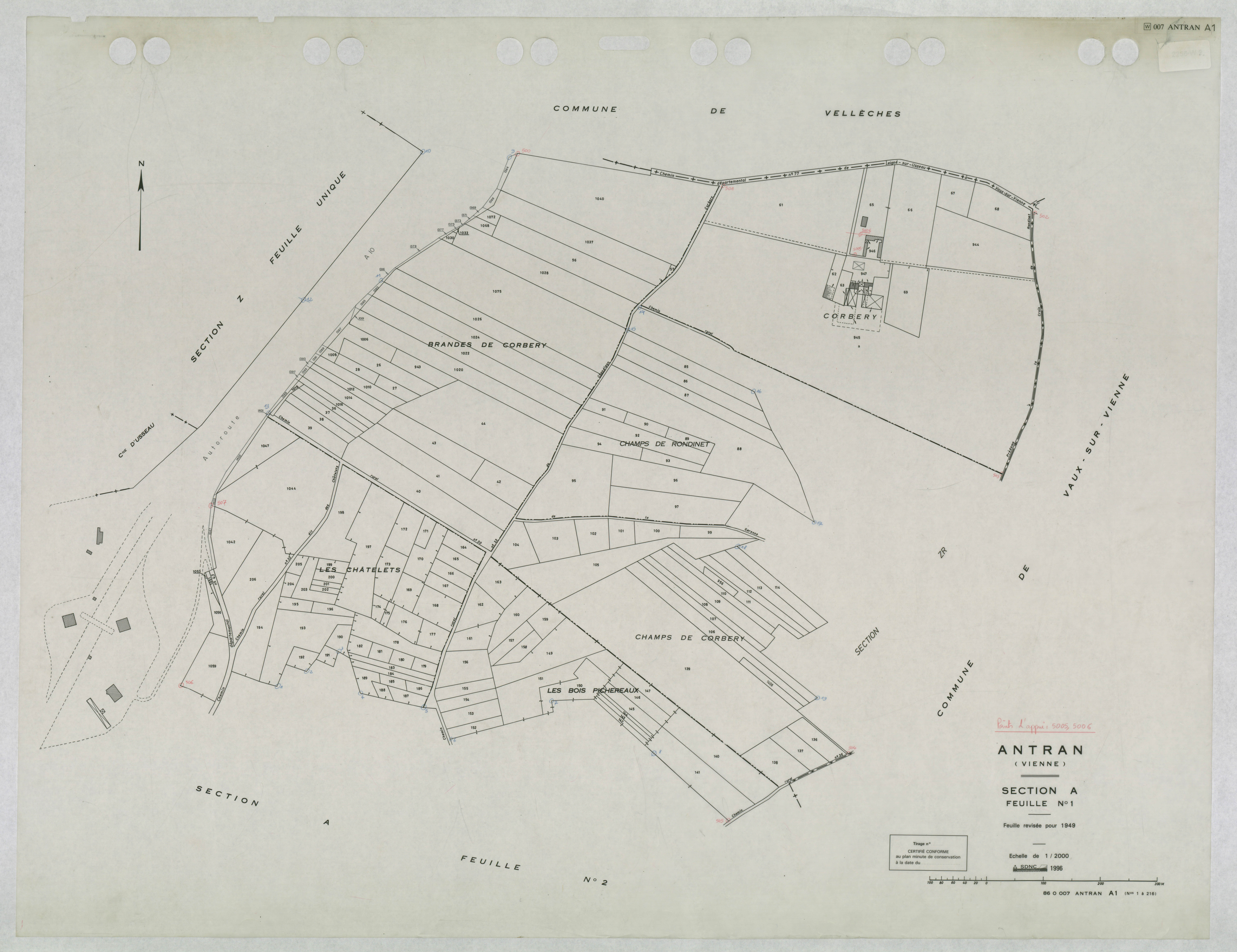 Antran - FRAD086_cadastre Plans mis à jour 