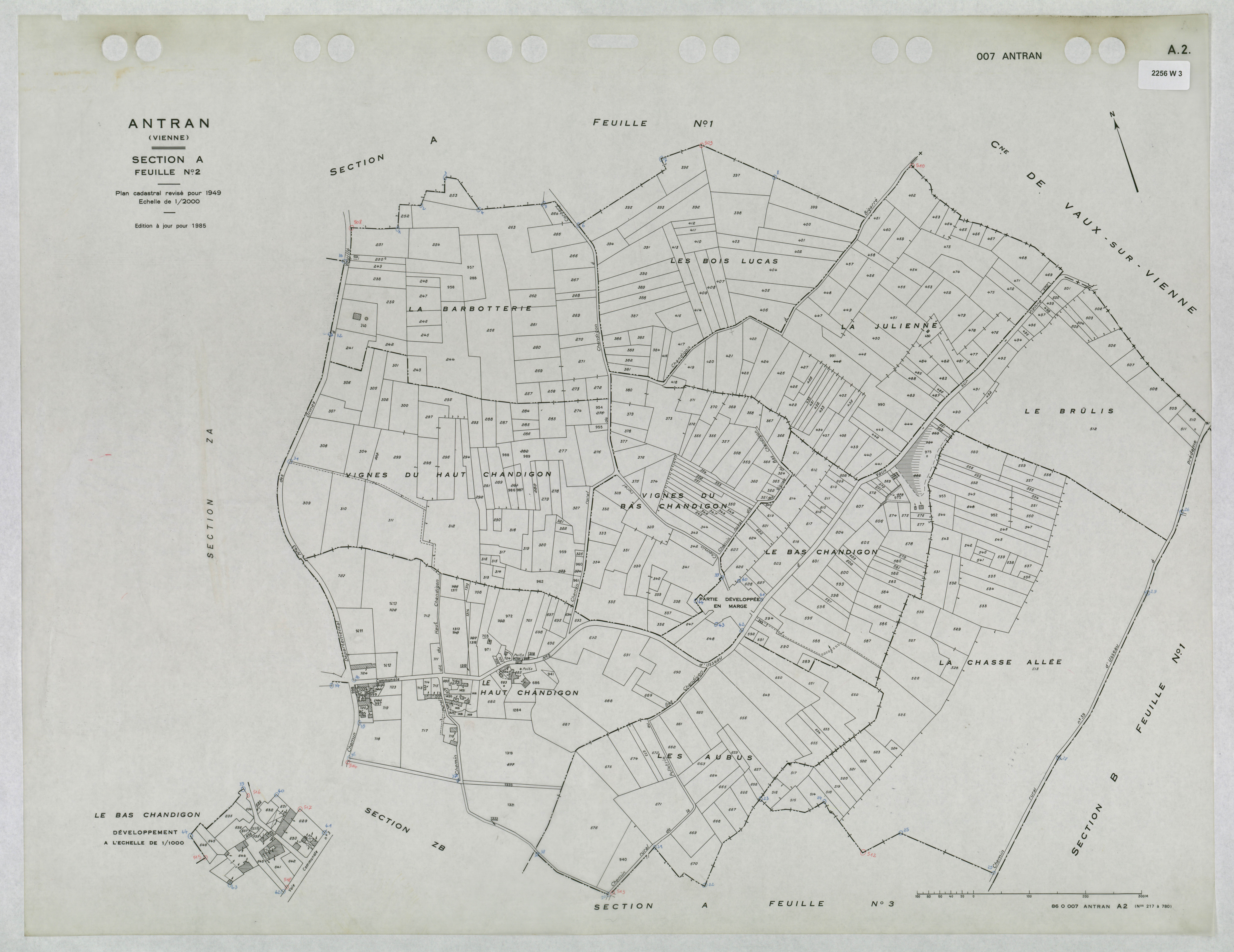 Antran - FRAD086_cadastre Plans mis à jour 
