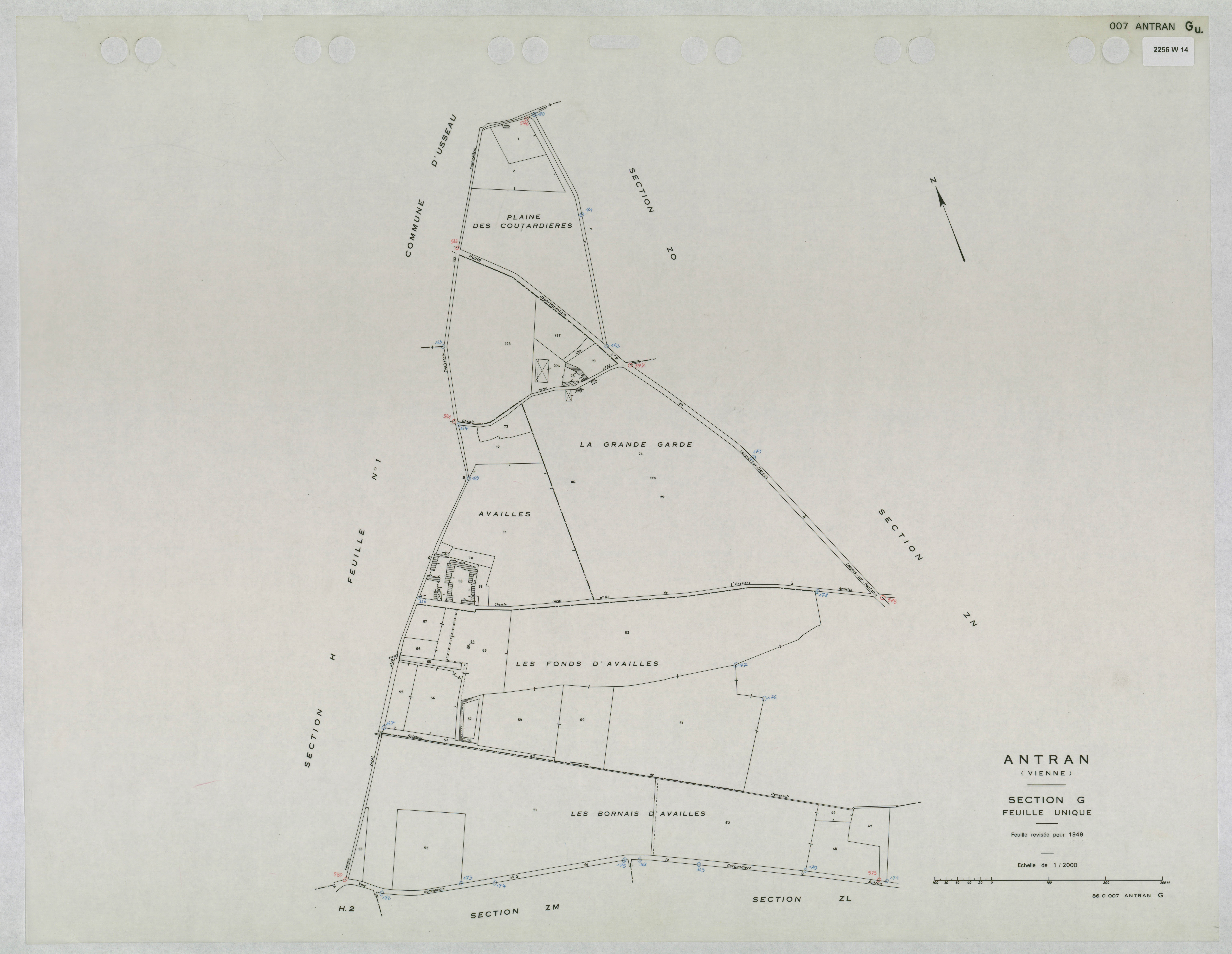 Antran - FRAD086_cadastre Plans mis à jour 