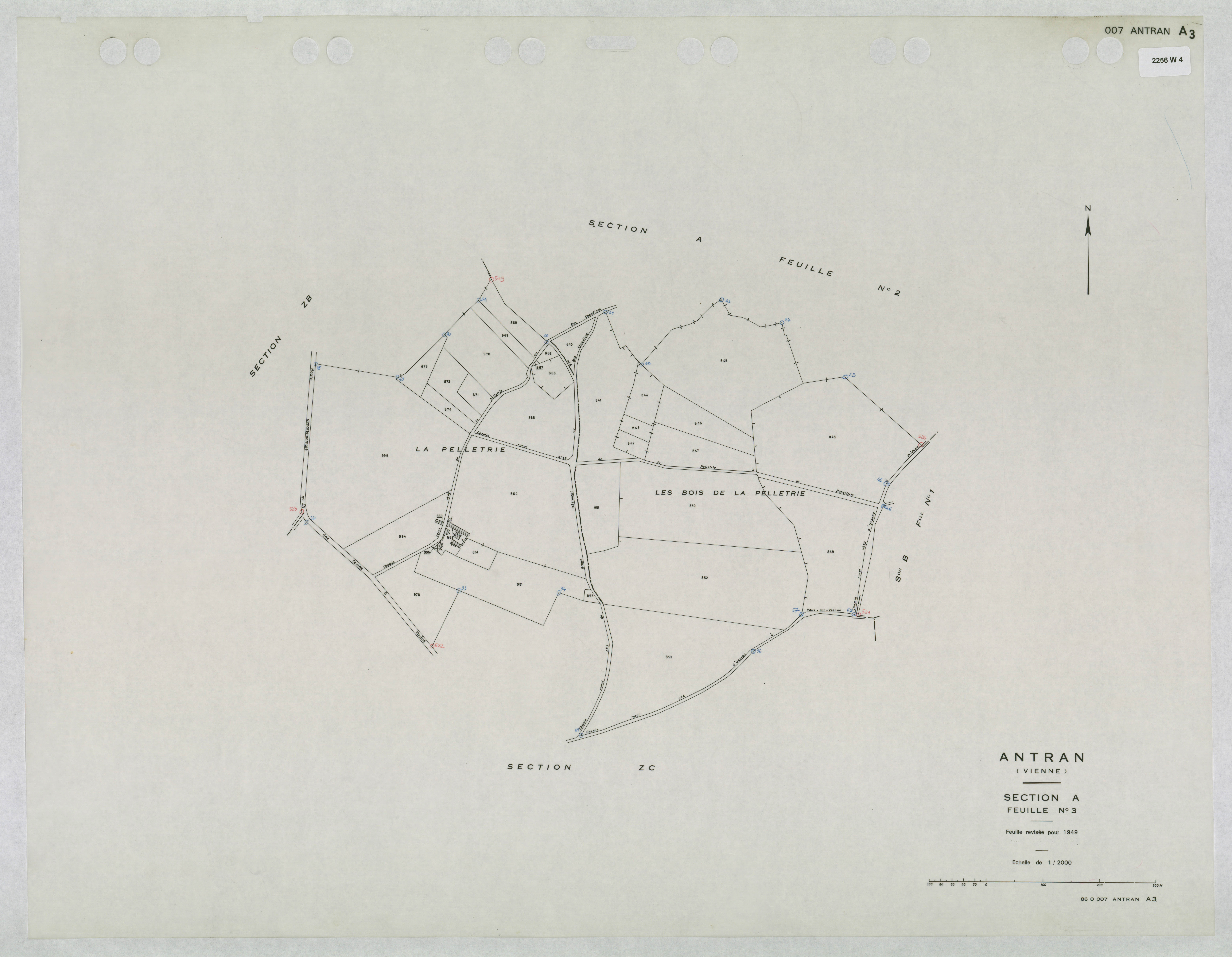 Antran - FRAD086_cadastre Plans mis à jour 