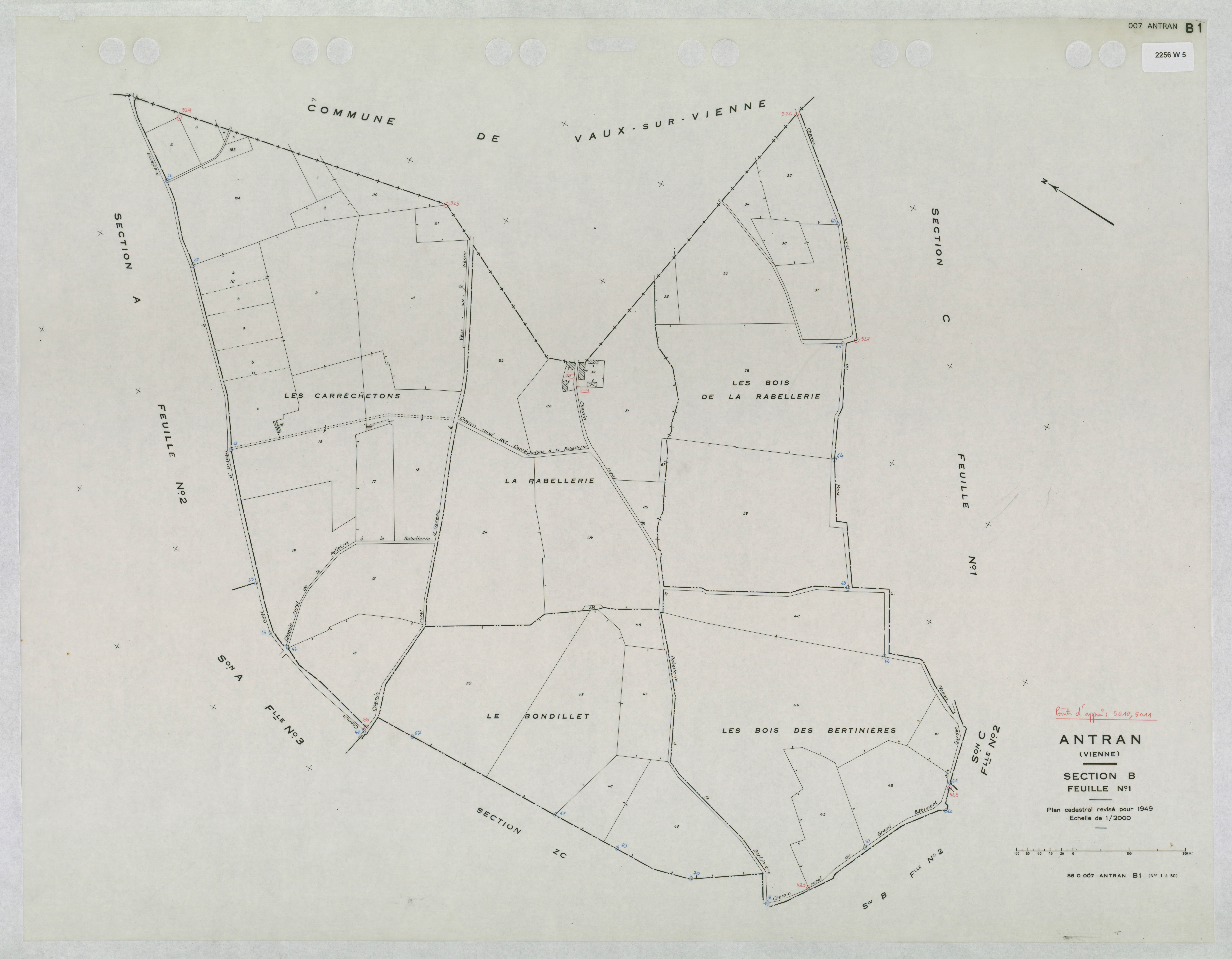 Antran - FRAD086_cadastre Plans mis à jour 