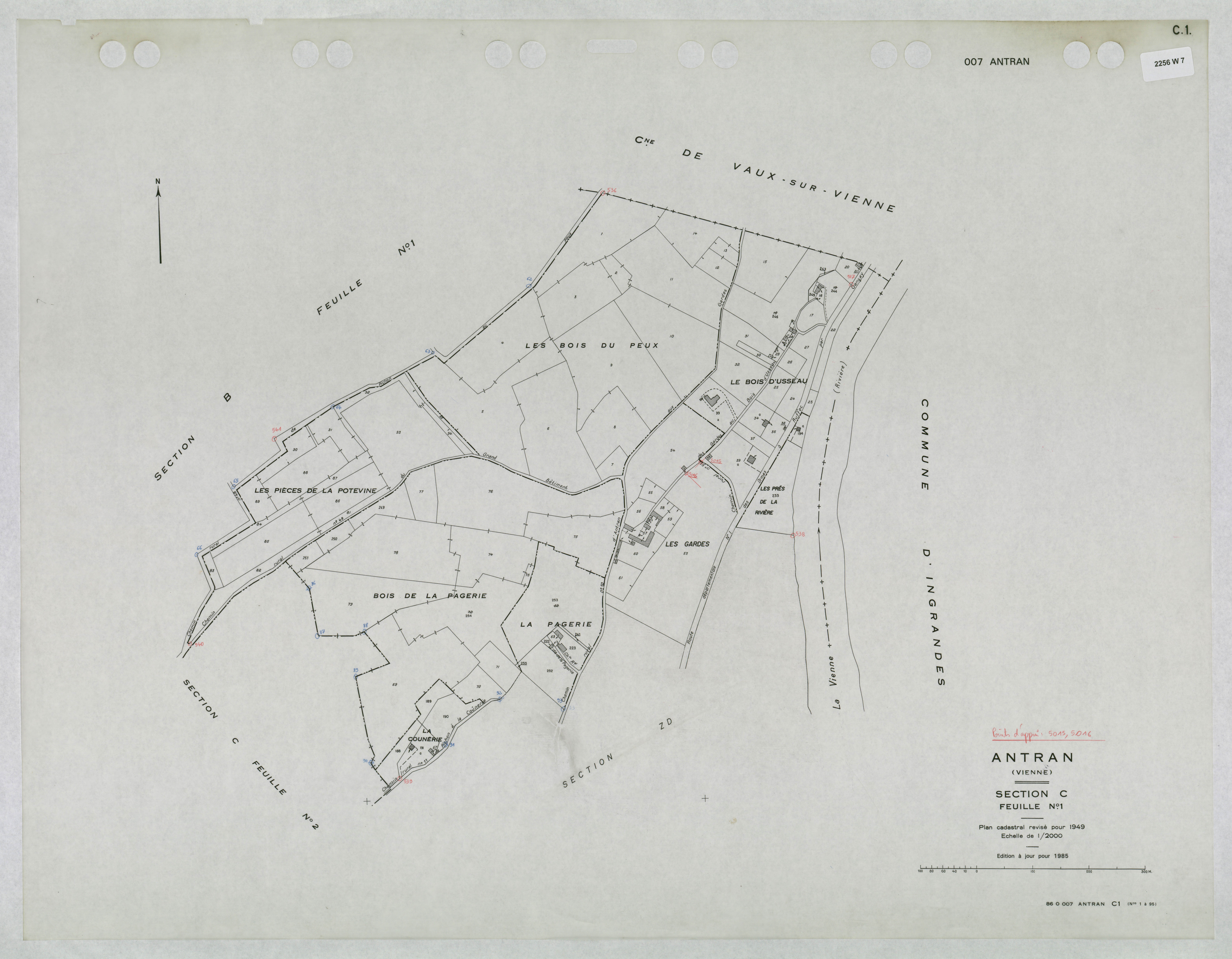 Antran - FRAD086_cadastre Plans mis à jour 