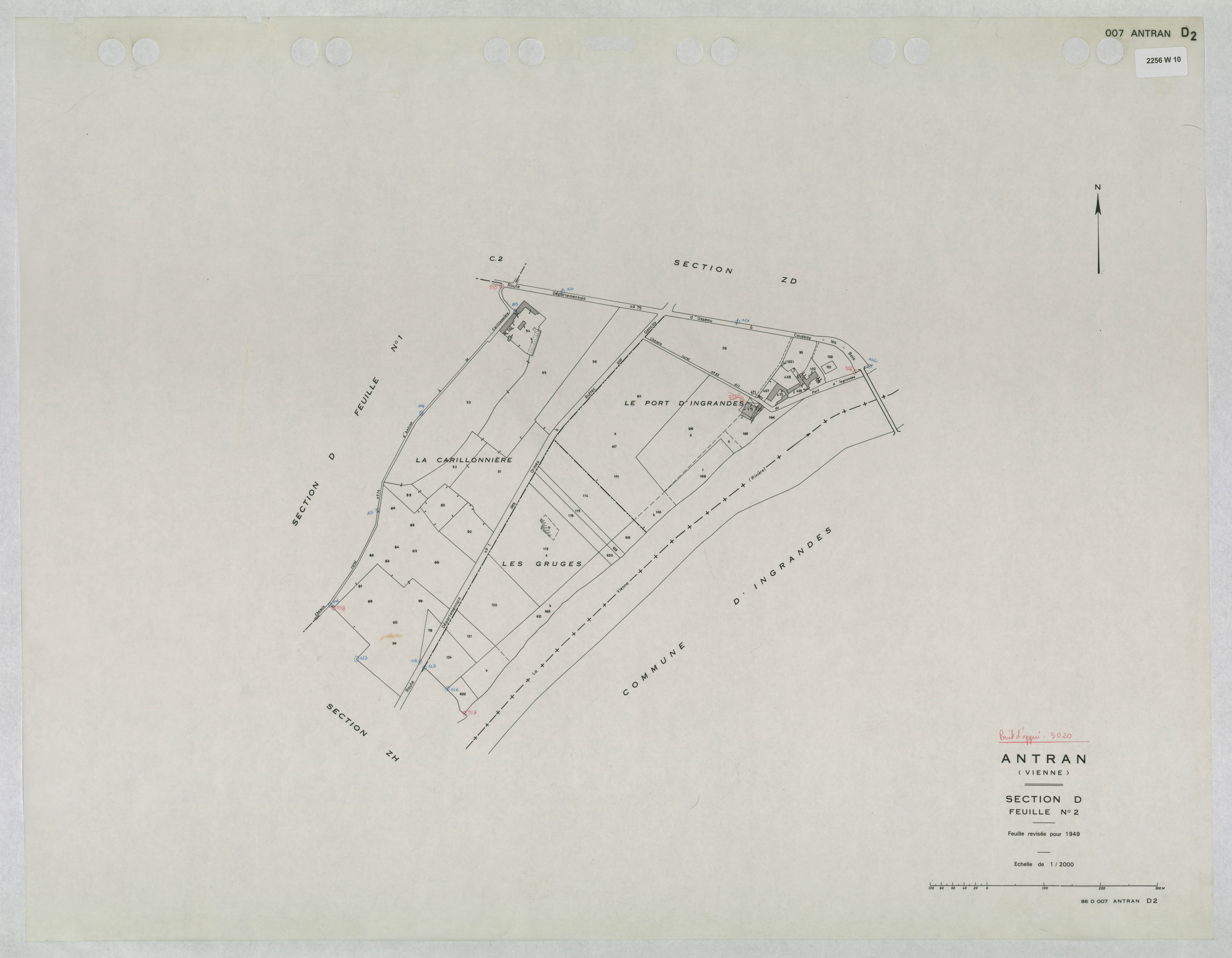 Antran - FRAD086_cadastre Plans mis à jour 