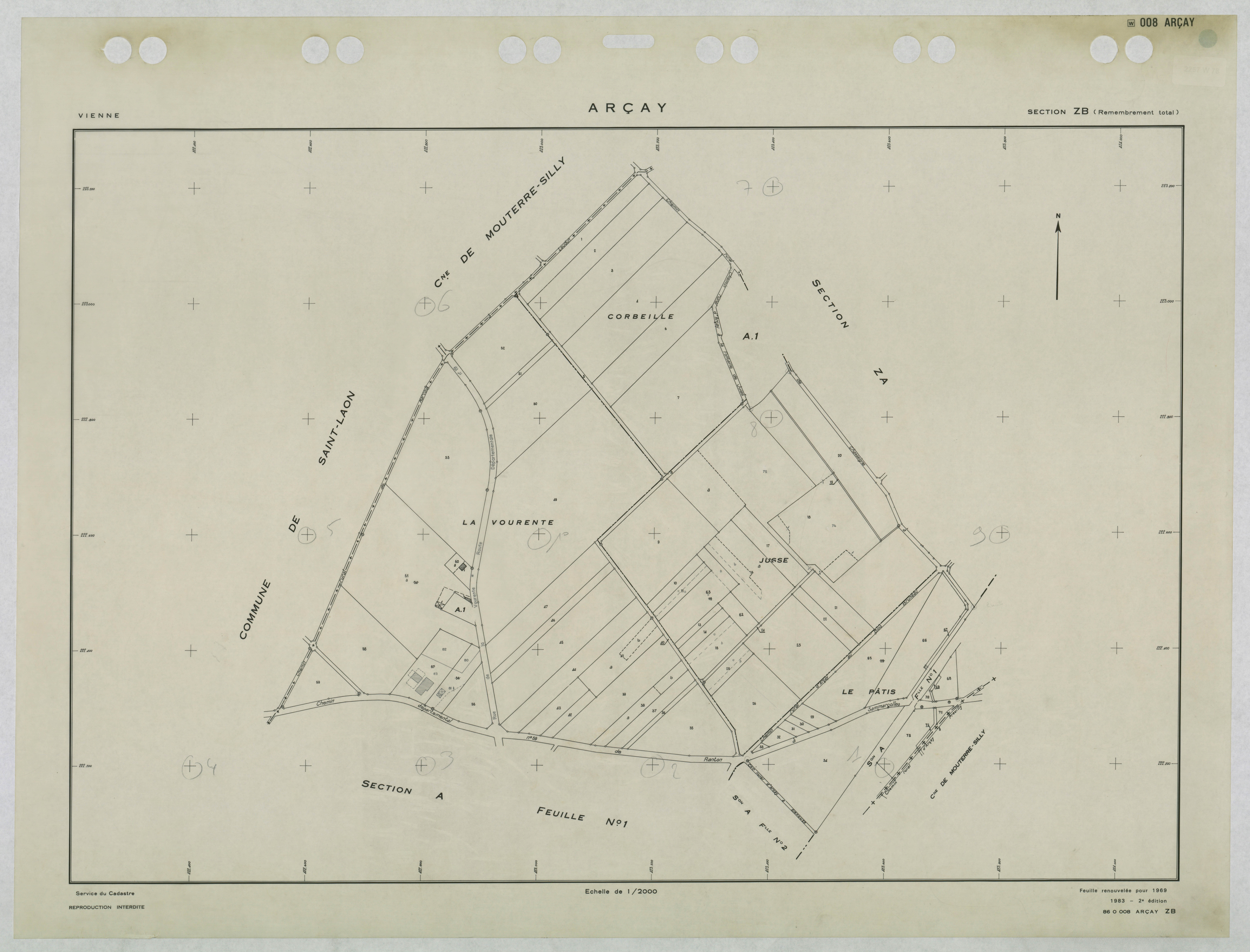 Arçay - FRAD086_cadastre Plans remembrés 