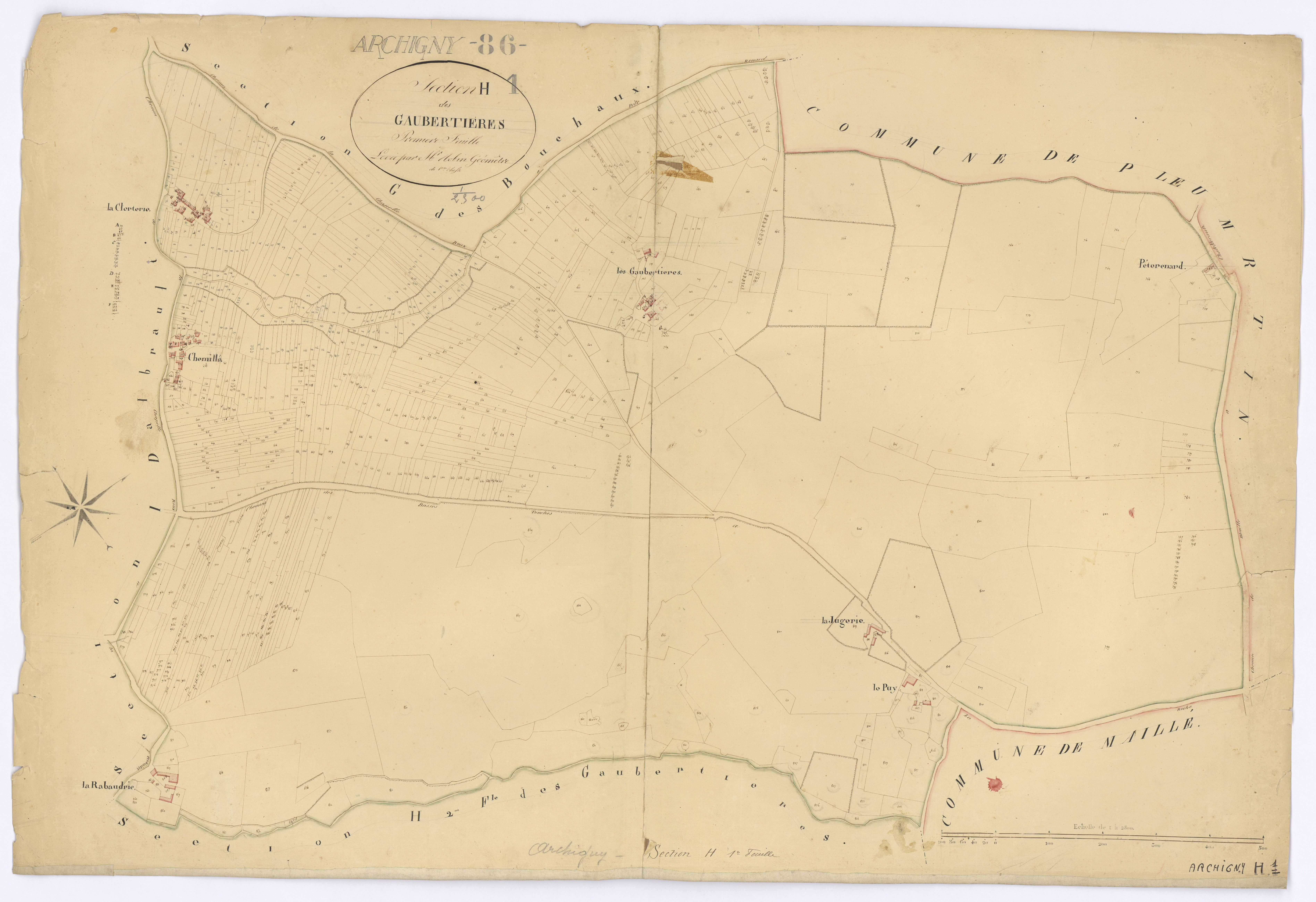 Archigny - FRAD086_cadastre Plans 