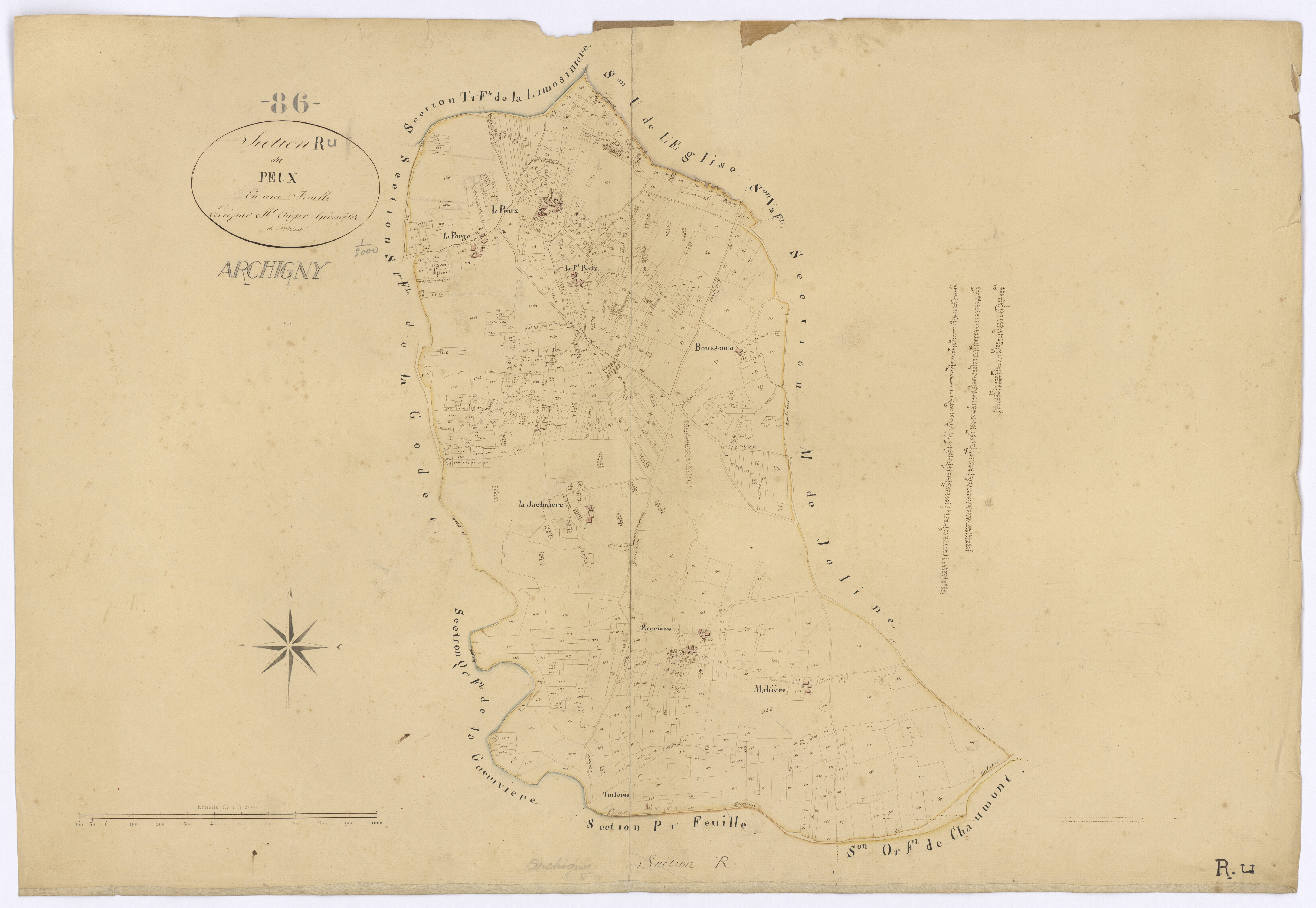 Archigny - FRAD086_cadastre Plans 