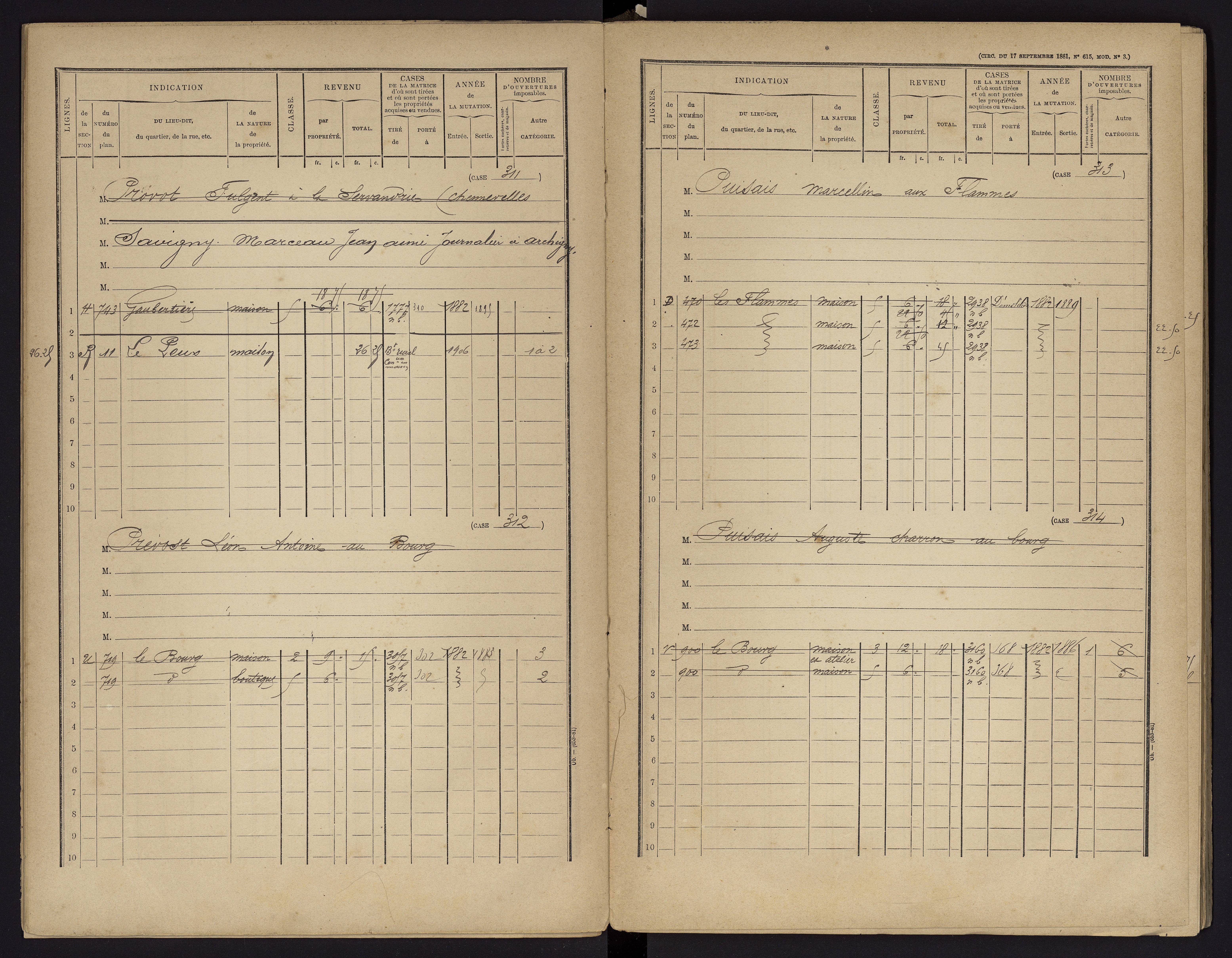 Archigny - FRAD086_cadastre Cases 1-560 