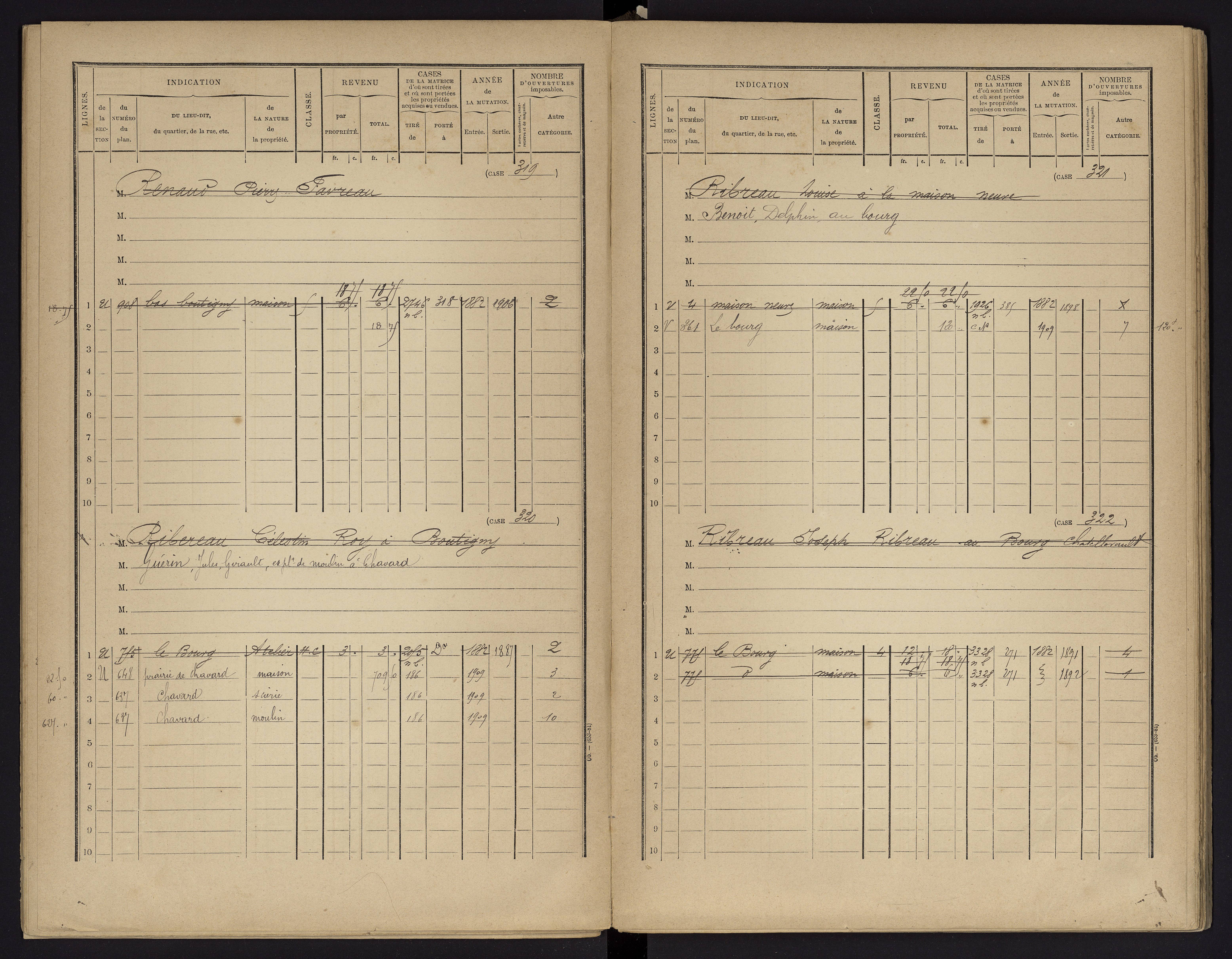 Archigny - FRAD086_cadastre Cases 1-560 