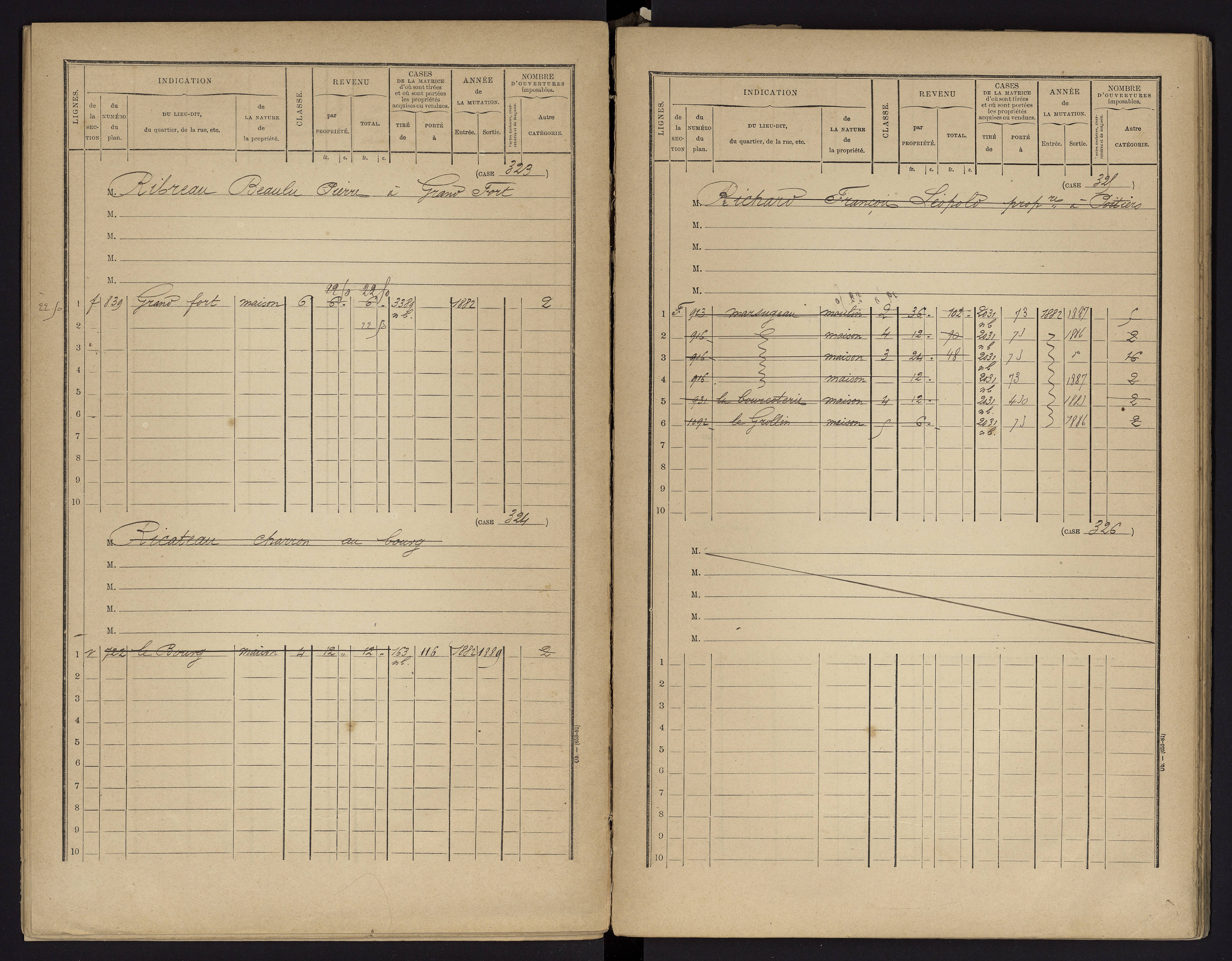 Archigny - FRAD086_cadastre Cases 1-560 