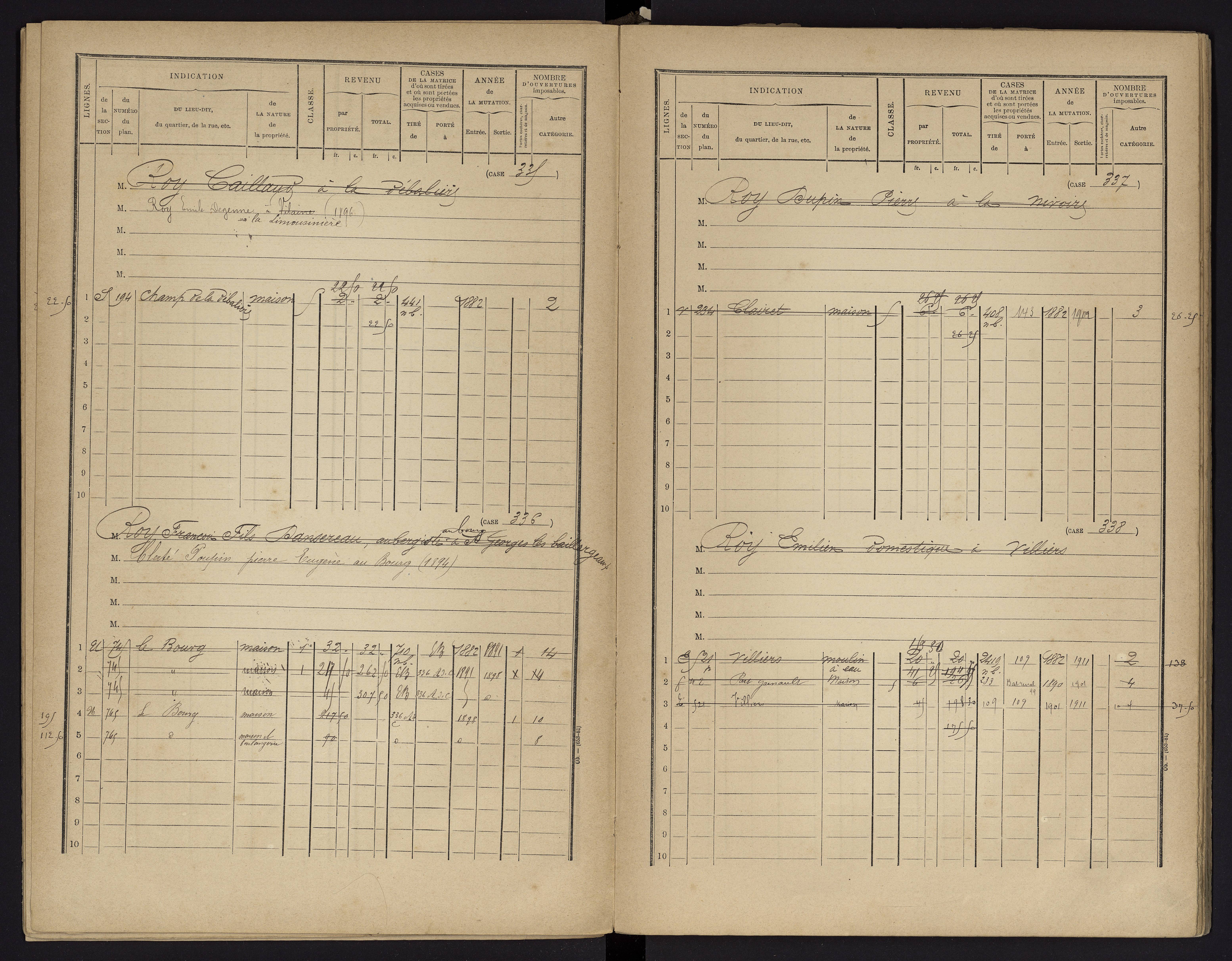Archigny - FRAD086_cadastre Cases 1-560 