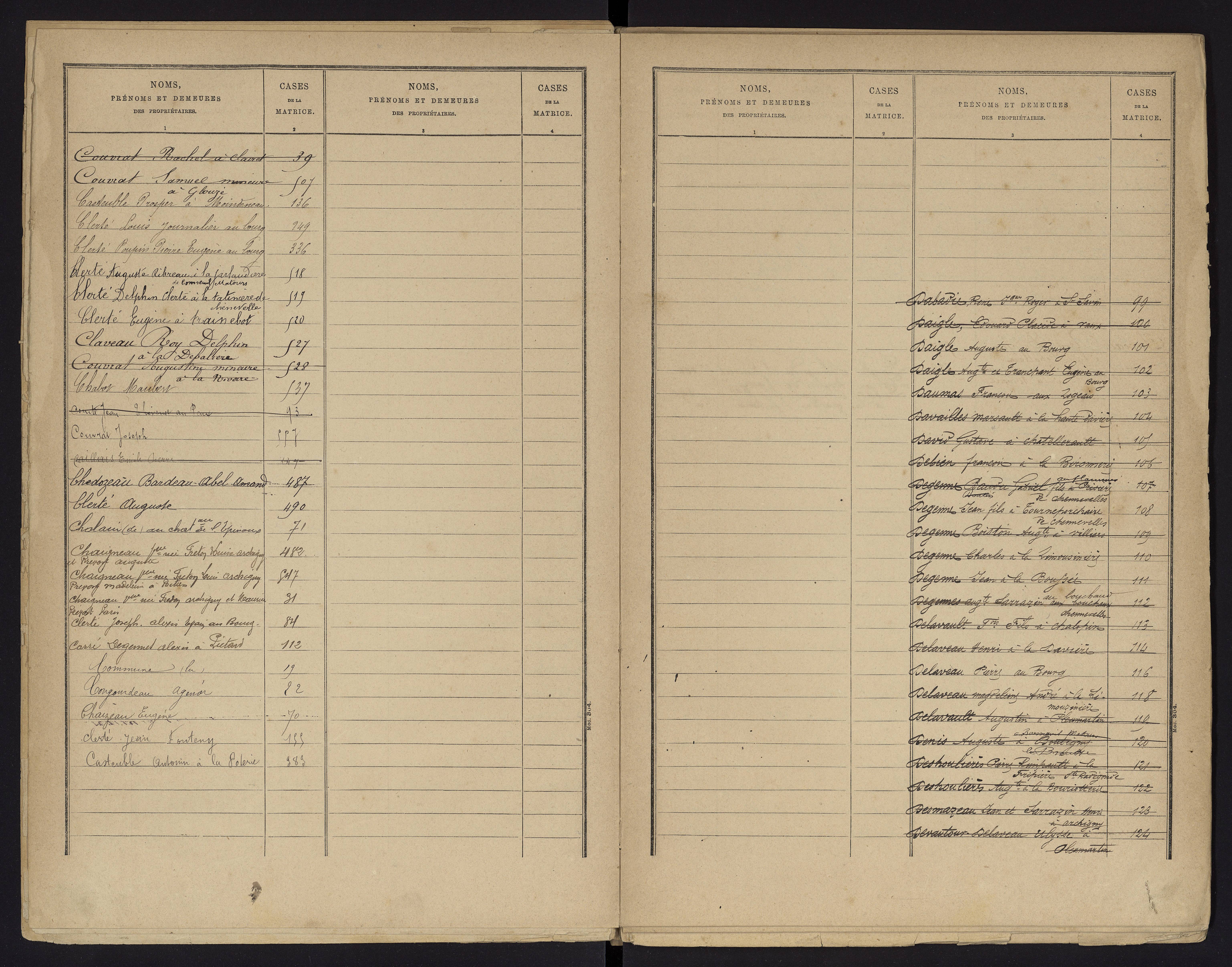 Archigny - FRAD086_cadastre Cases 1-560 