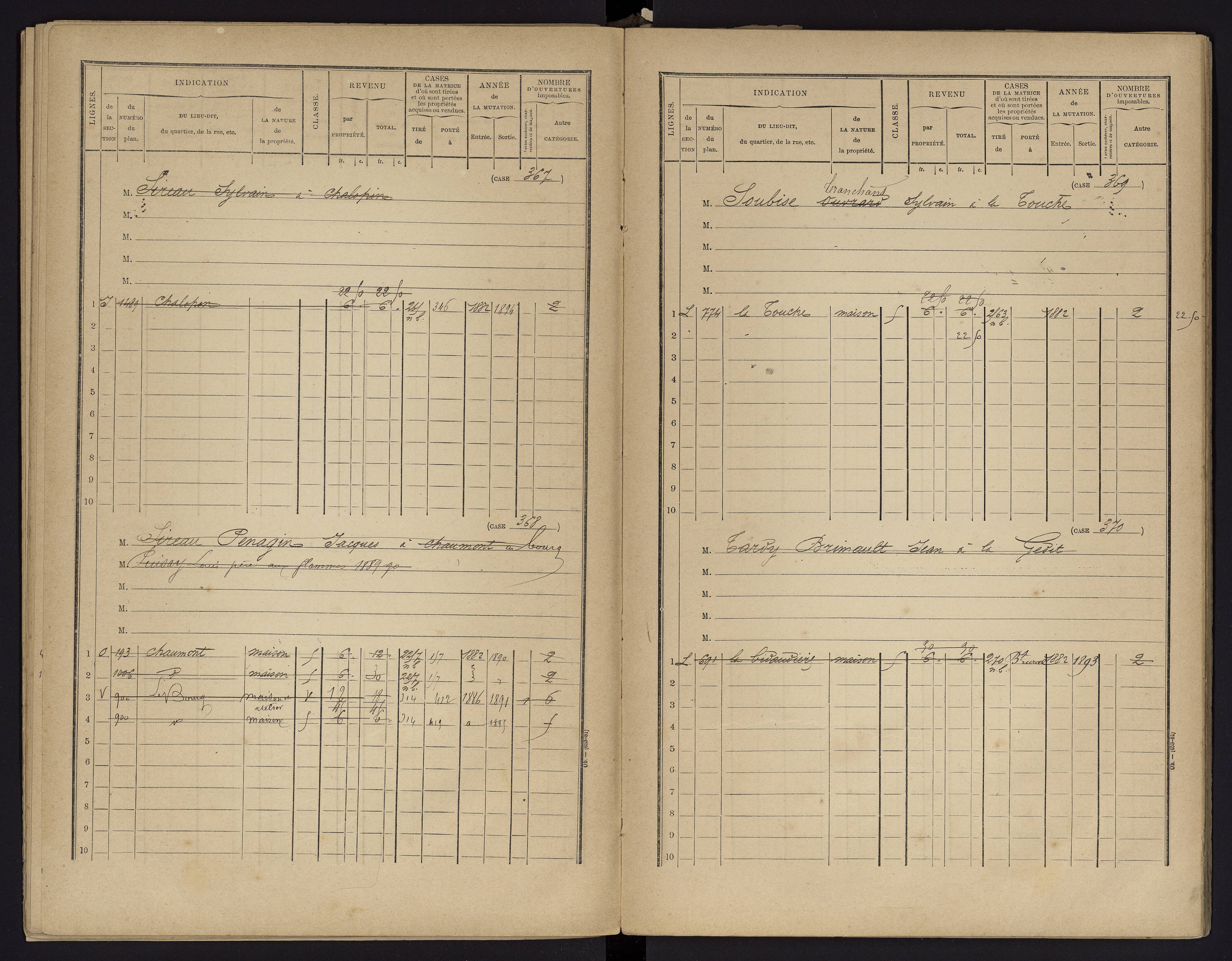 Archigny - FRAD086_cadastre Cases 1-560 