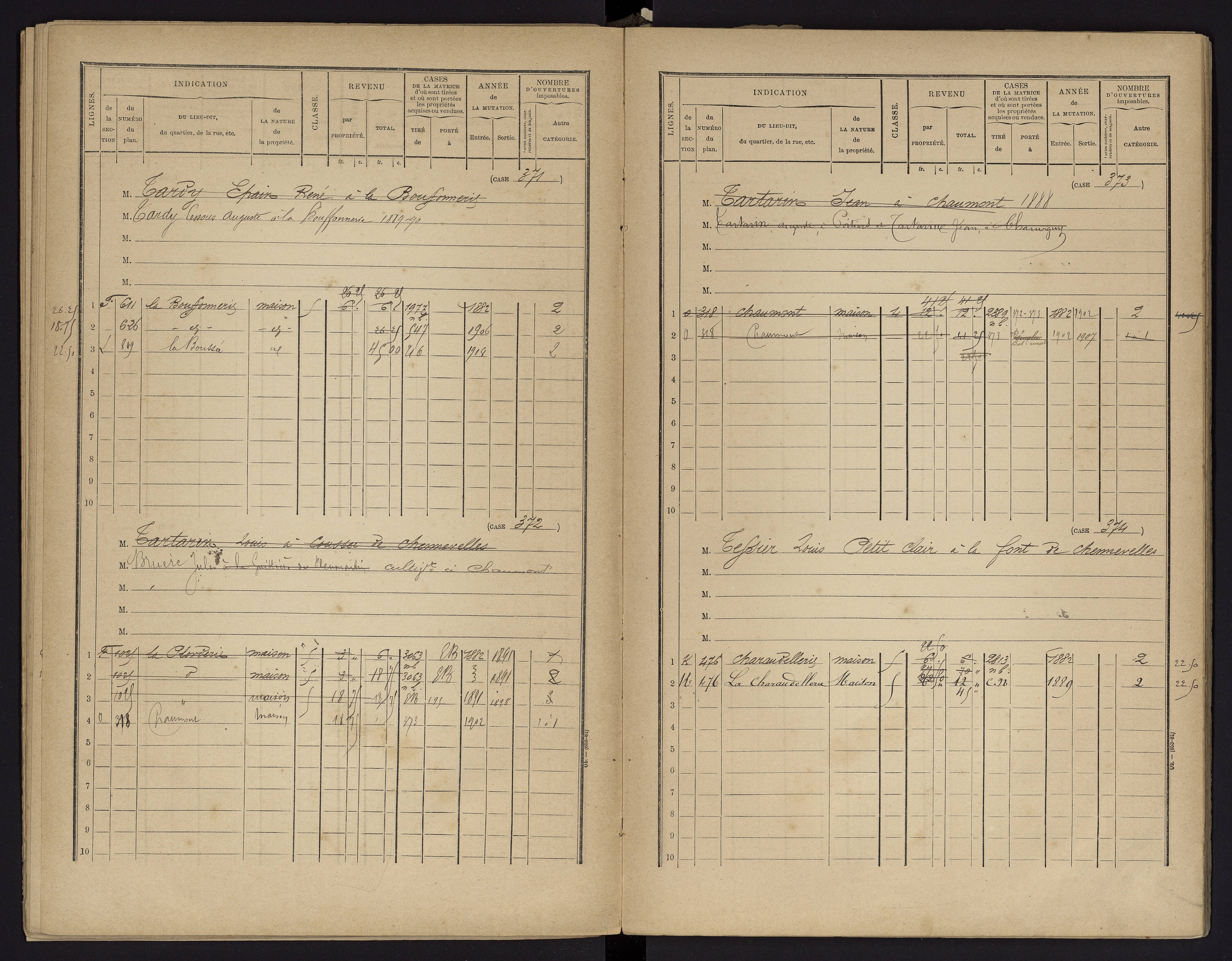 Archigny - FRAD086_cadastre Cases 1-560 