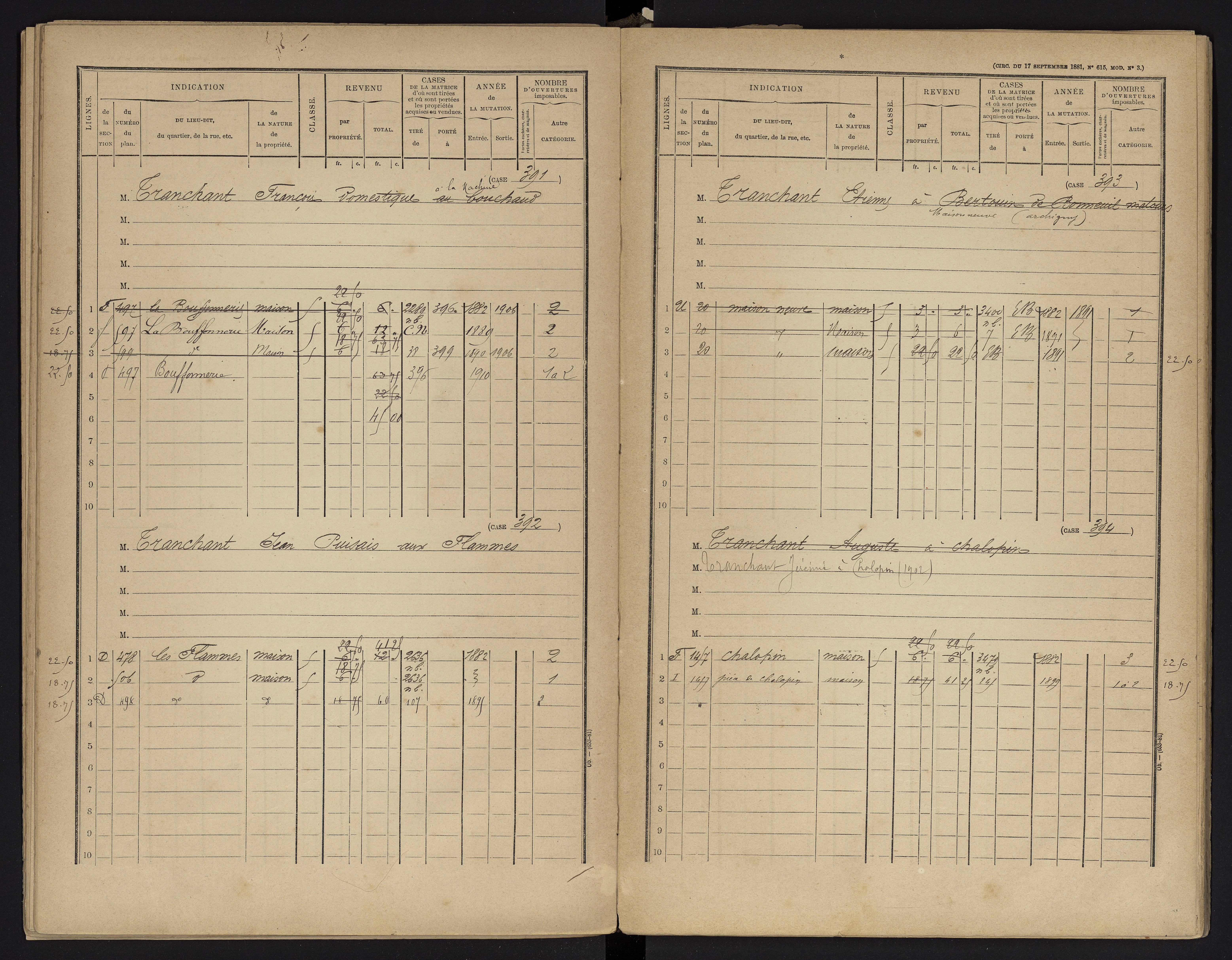 Archigny - FRAD086_cadastre Cases 1-560 