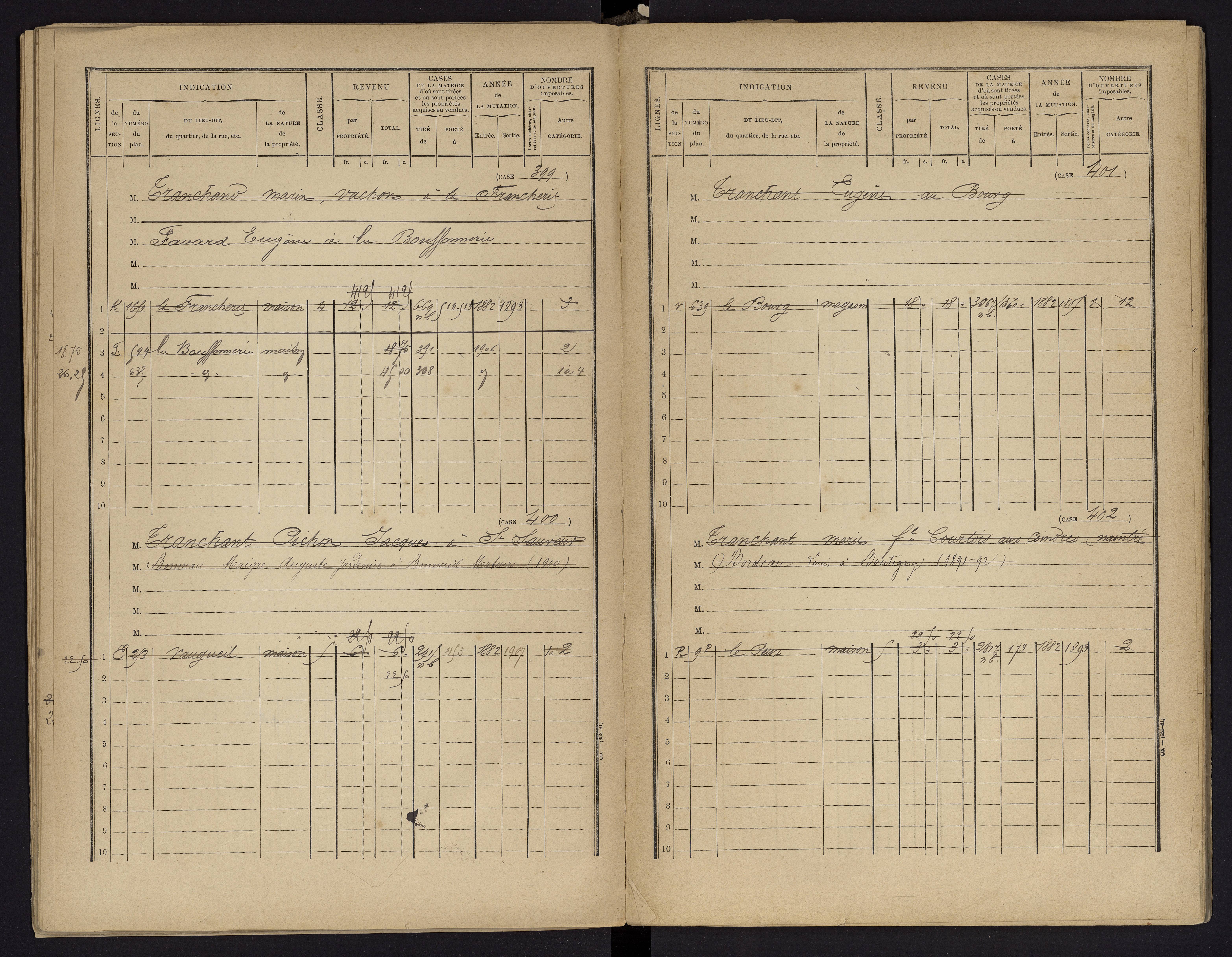 Archigny - FRAD086_cadastre Cases 1-560 