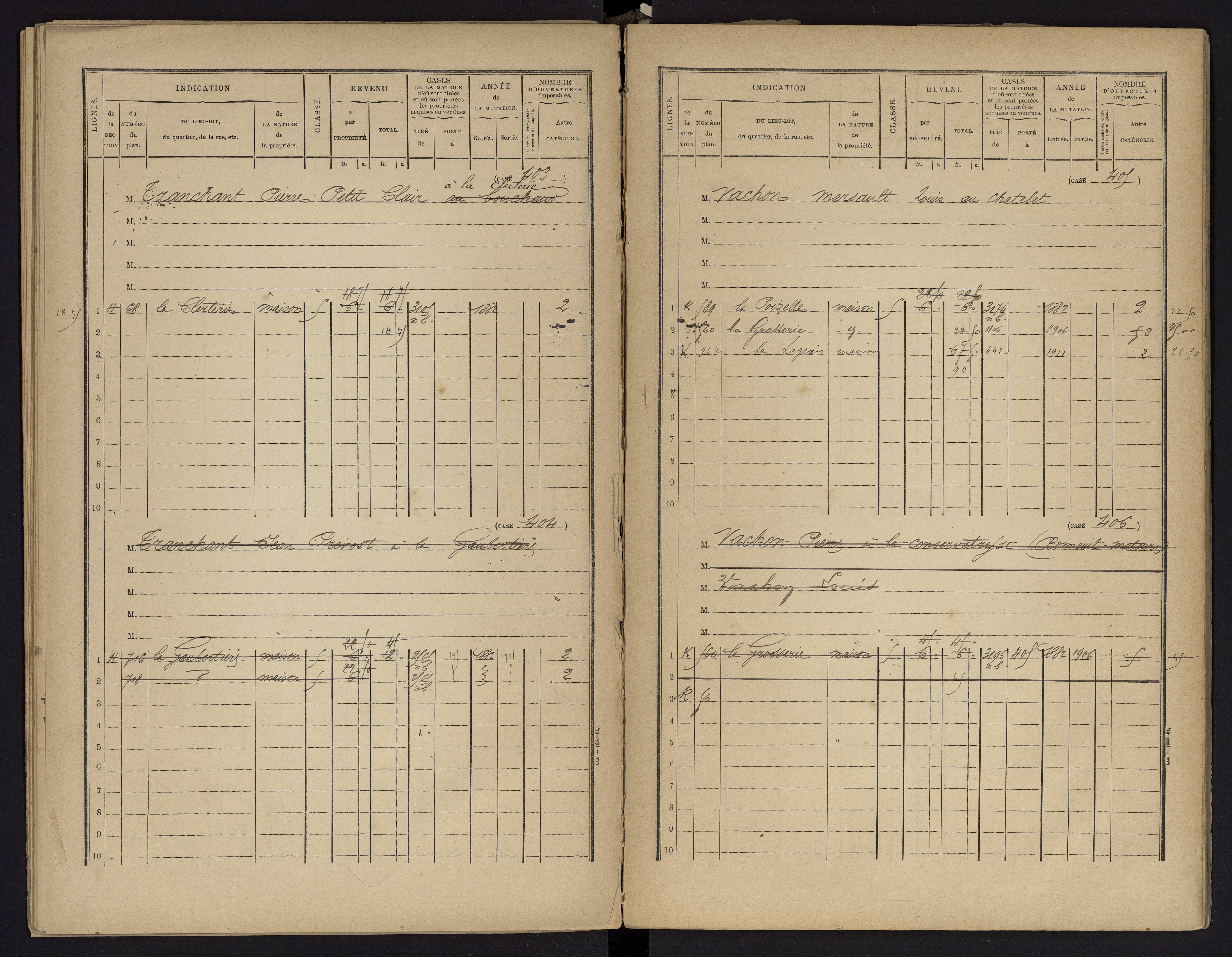 Archigny - FRAD086_cadastre Cases 1-560 