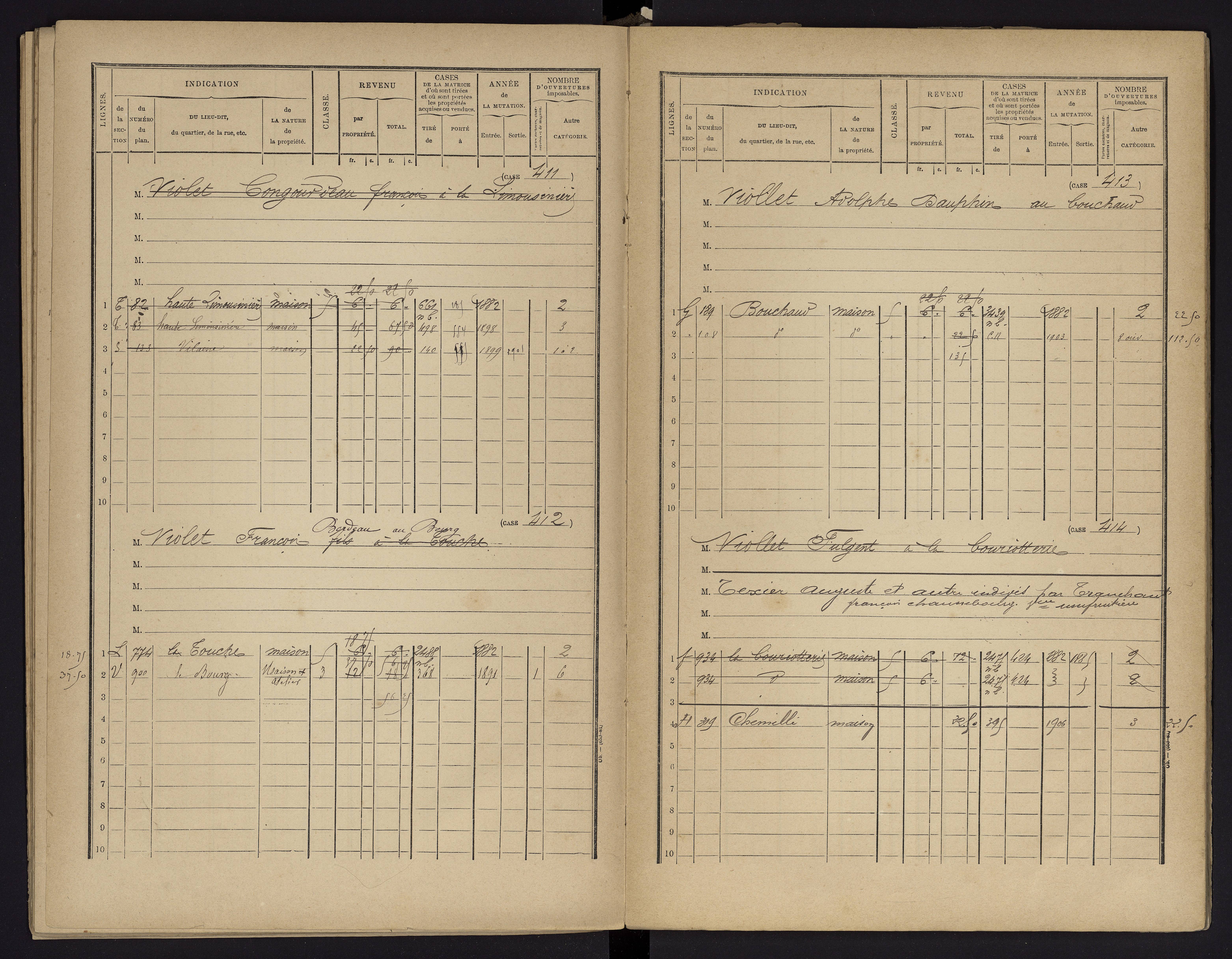 Archigny - FRAD086_cadastre Cases 1-560 