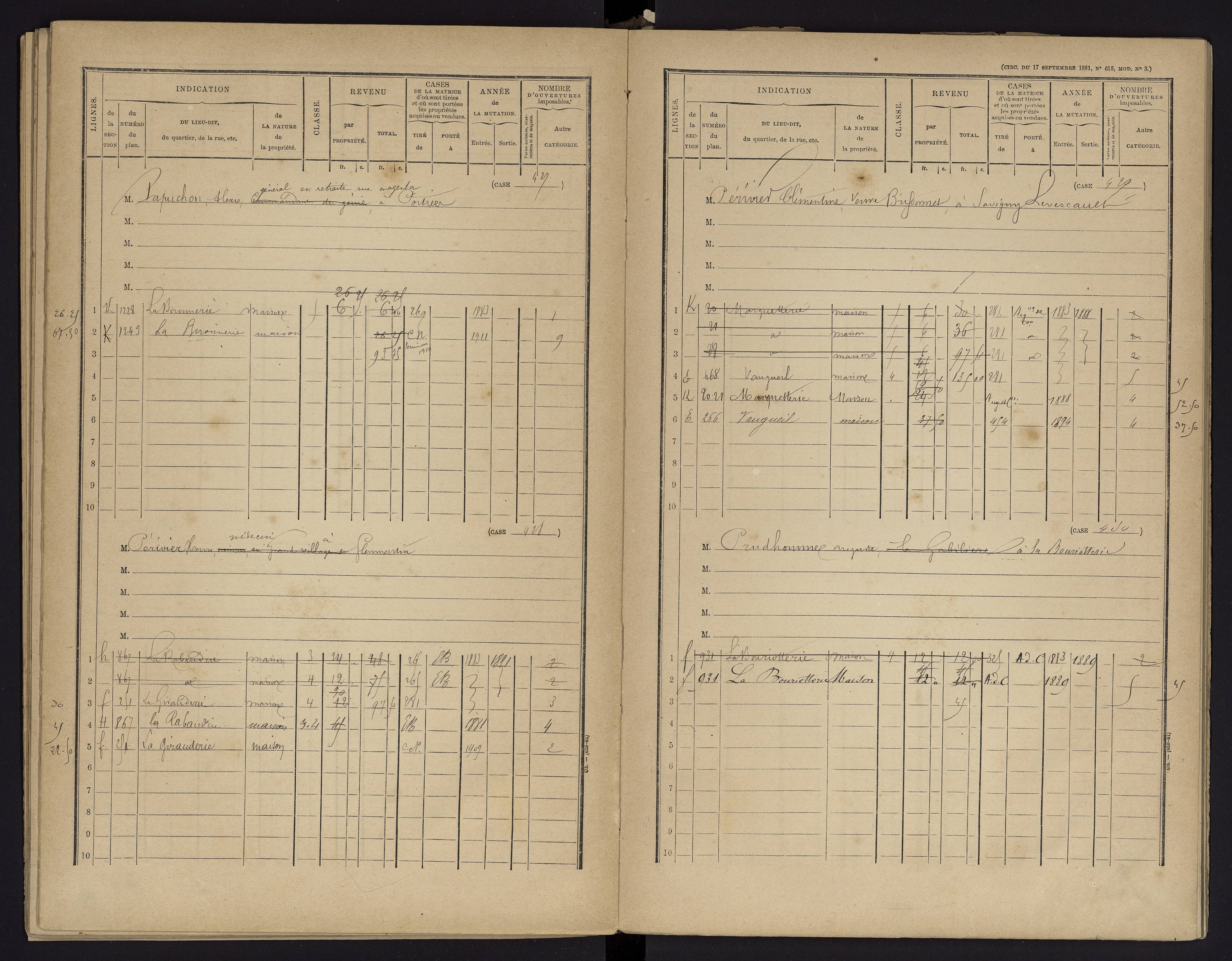 Archigny - FRAD086_cadastre Cases 1-560 