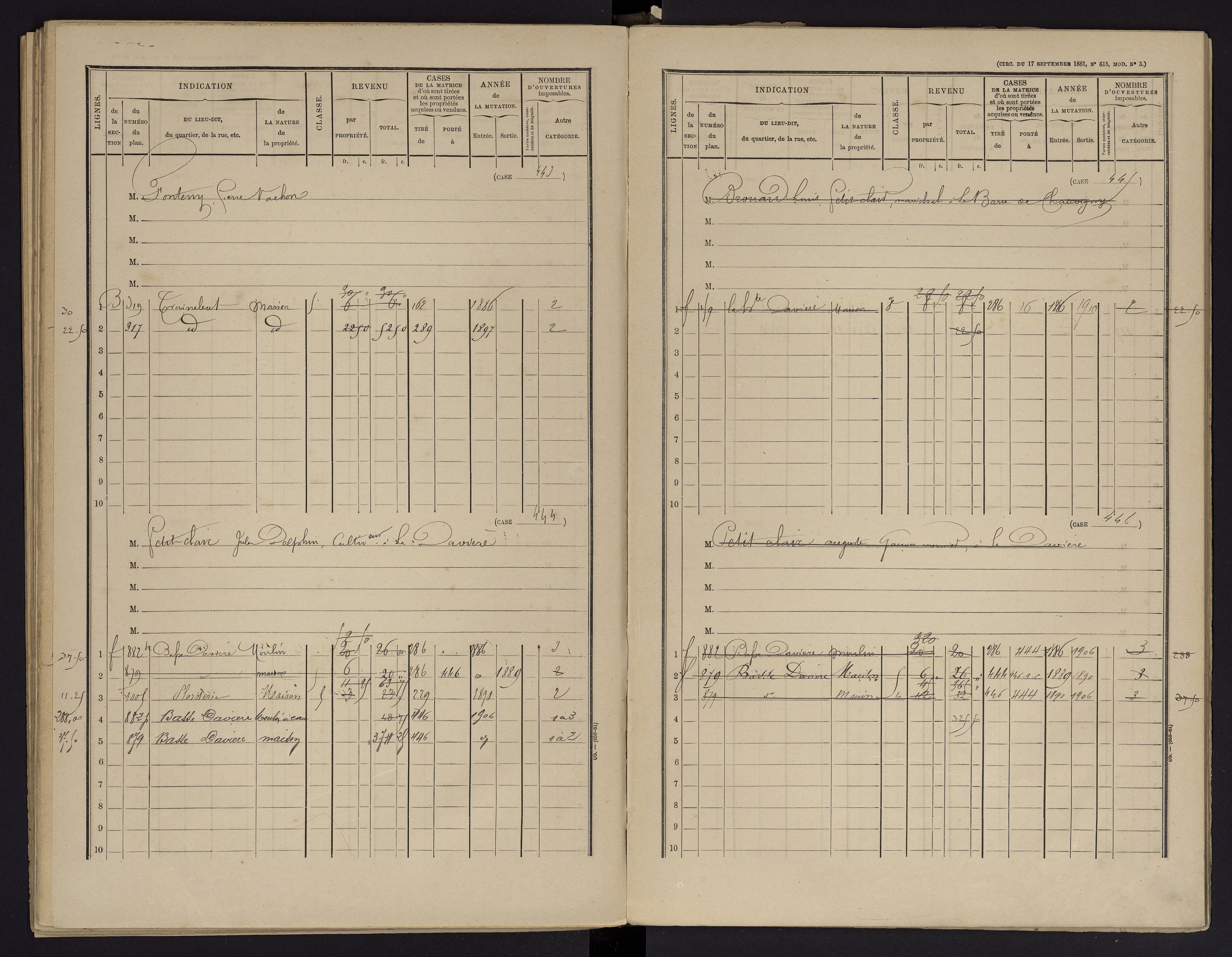 Archigny - FRAD086_cadastre Cases 1-560 