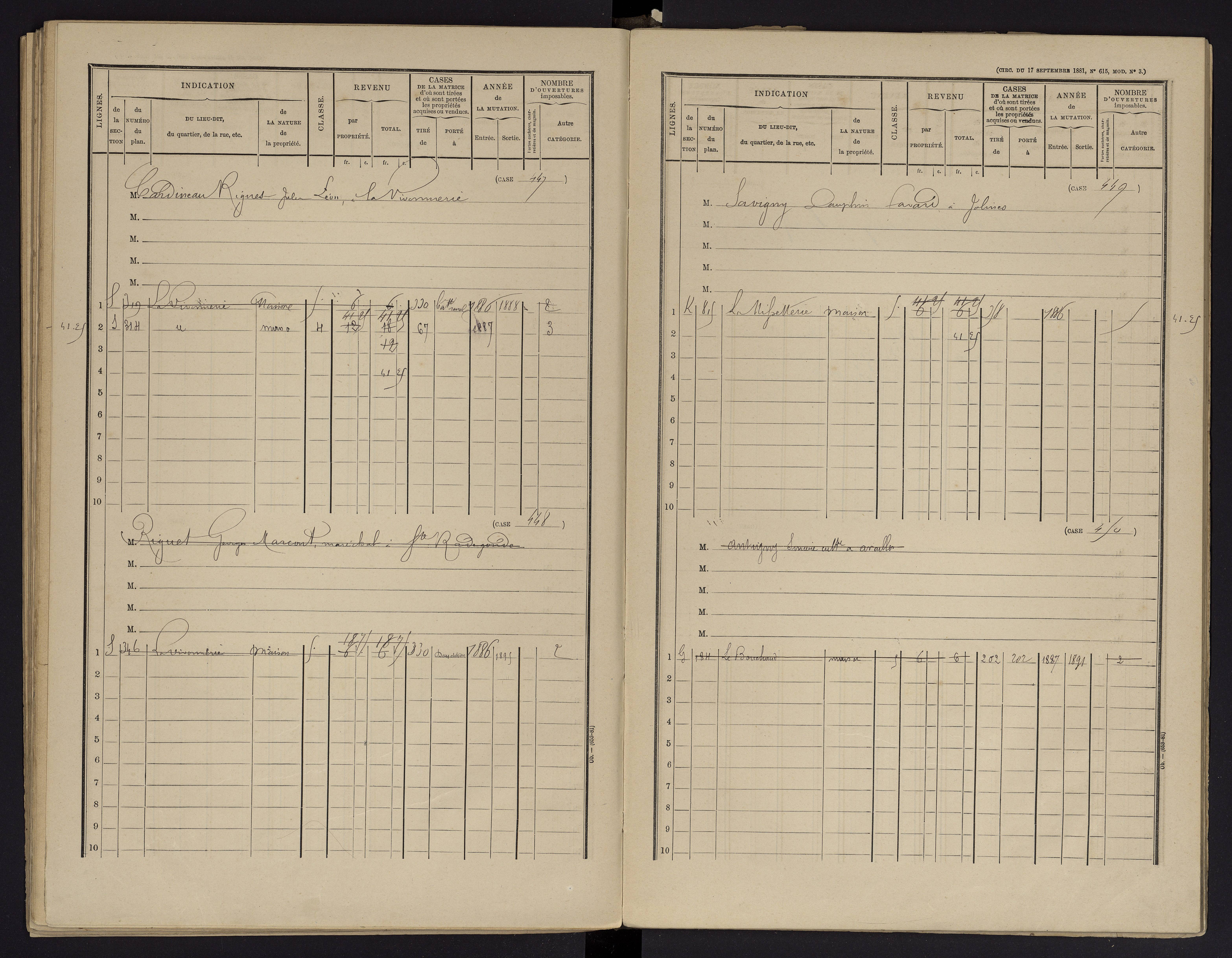 Archigny - FRAD086_cadastre Cases 1-560 