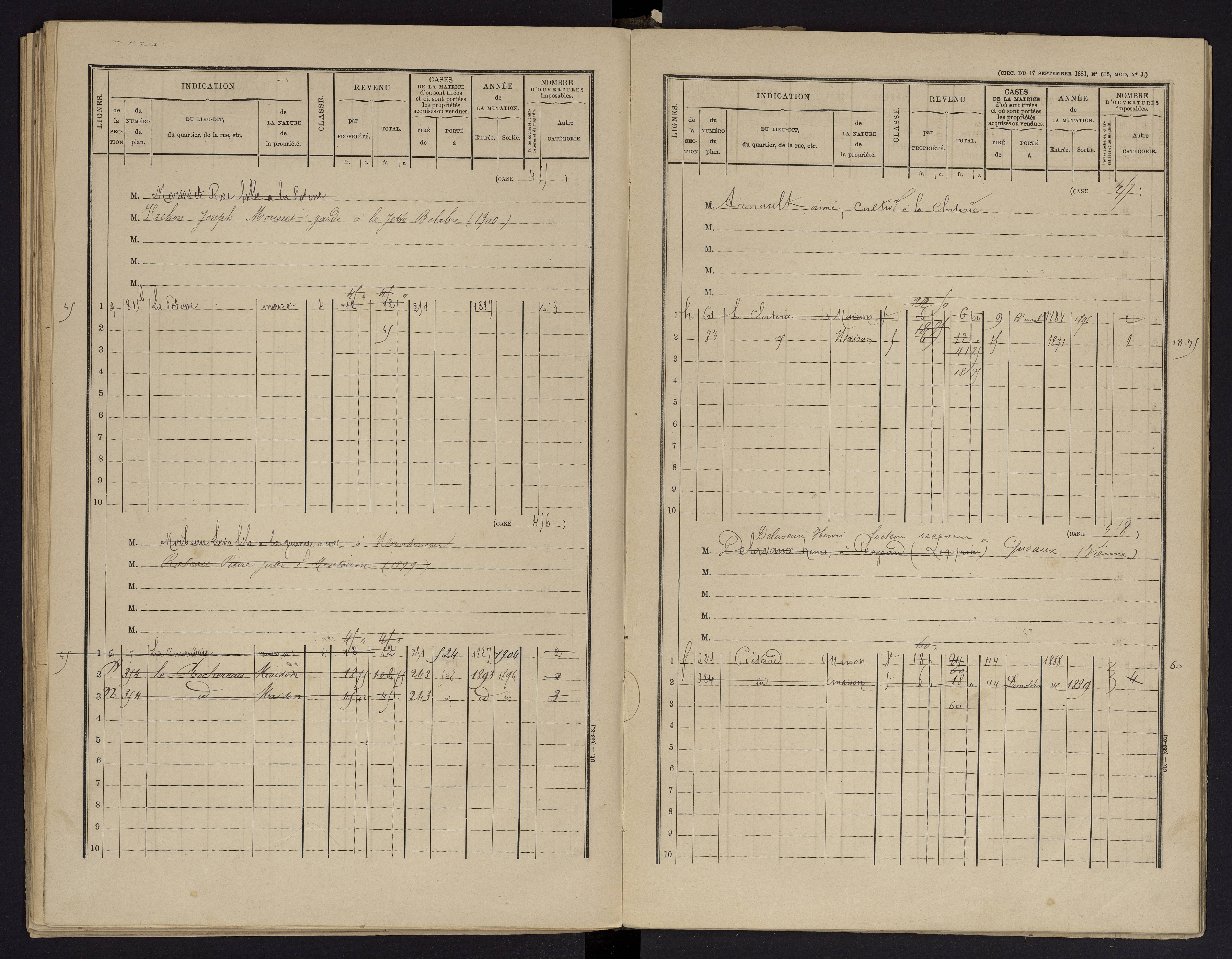 Archigny - FRAD086_cadastre Cases 1-560 