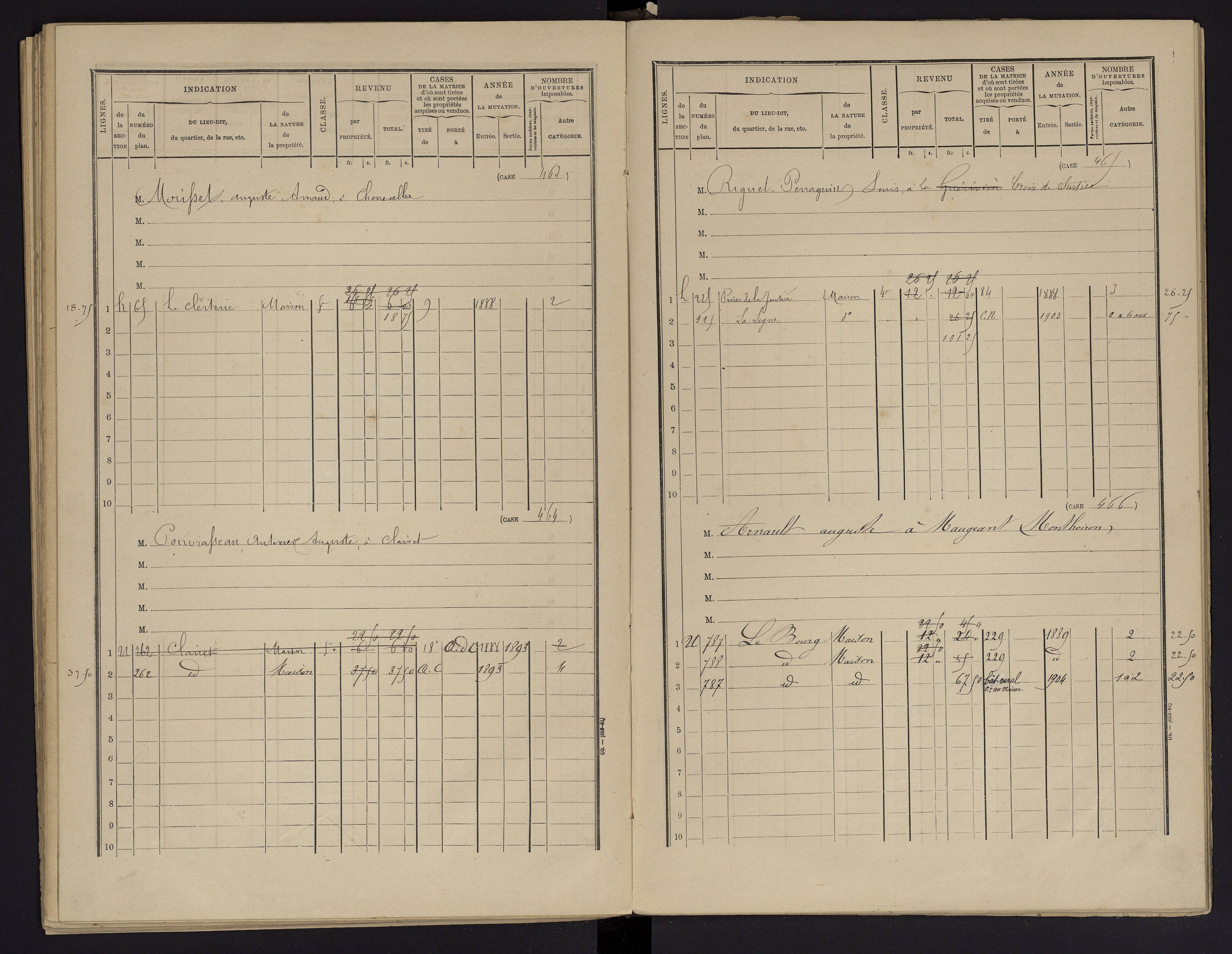 Archigny - FRAD086_cadastre Cases 1-560 