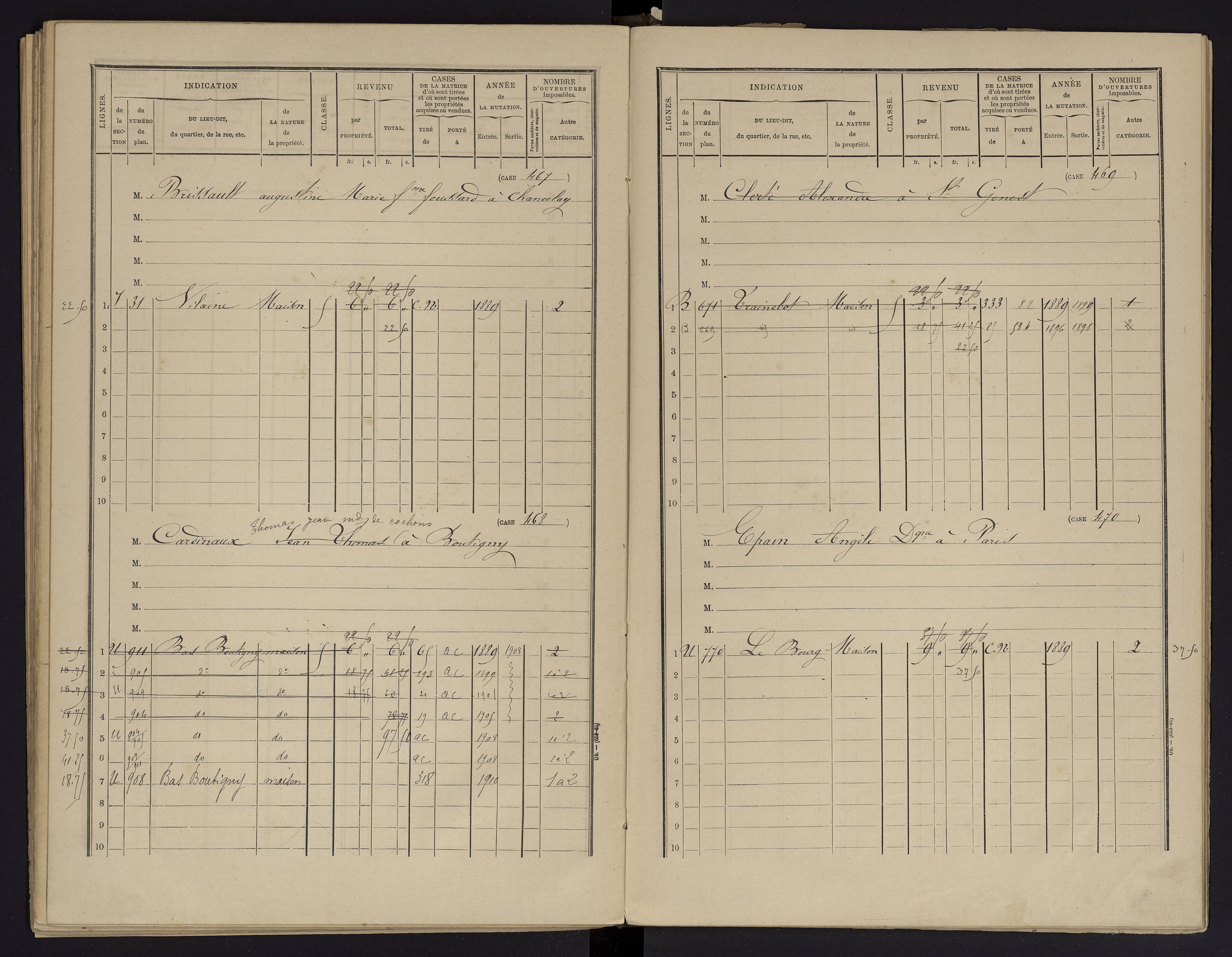 Archigny - FRAD086_cadastre Cases 1-560 