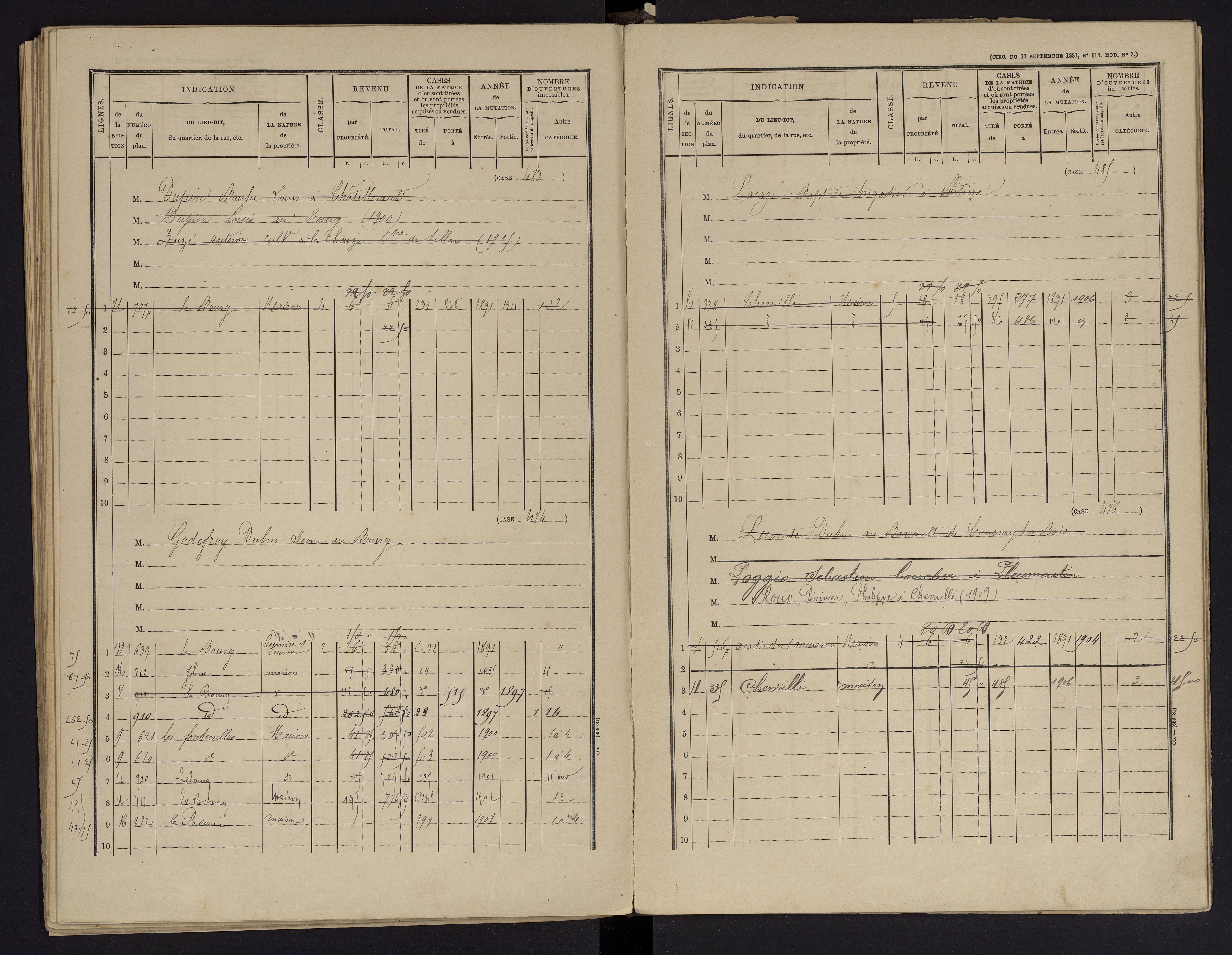 Archigny - FRAD086_cadastre Cases 1-560 