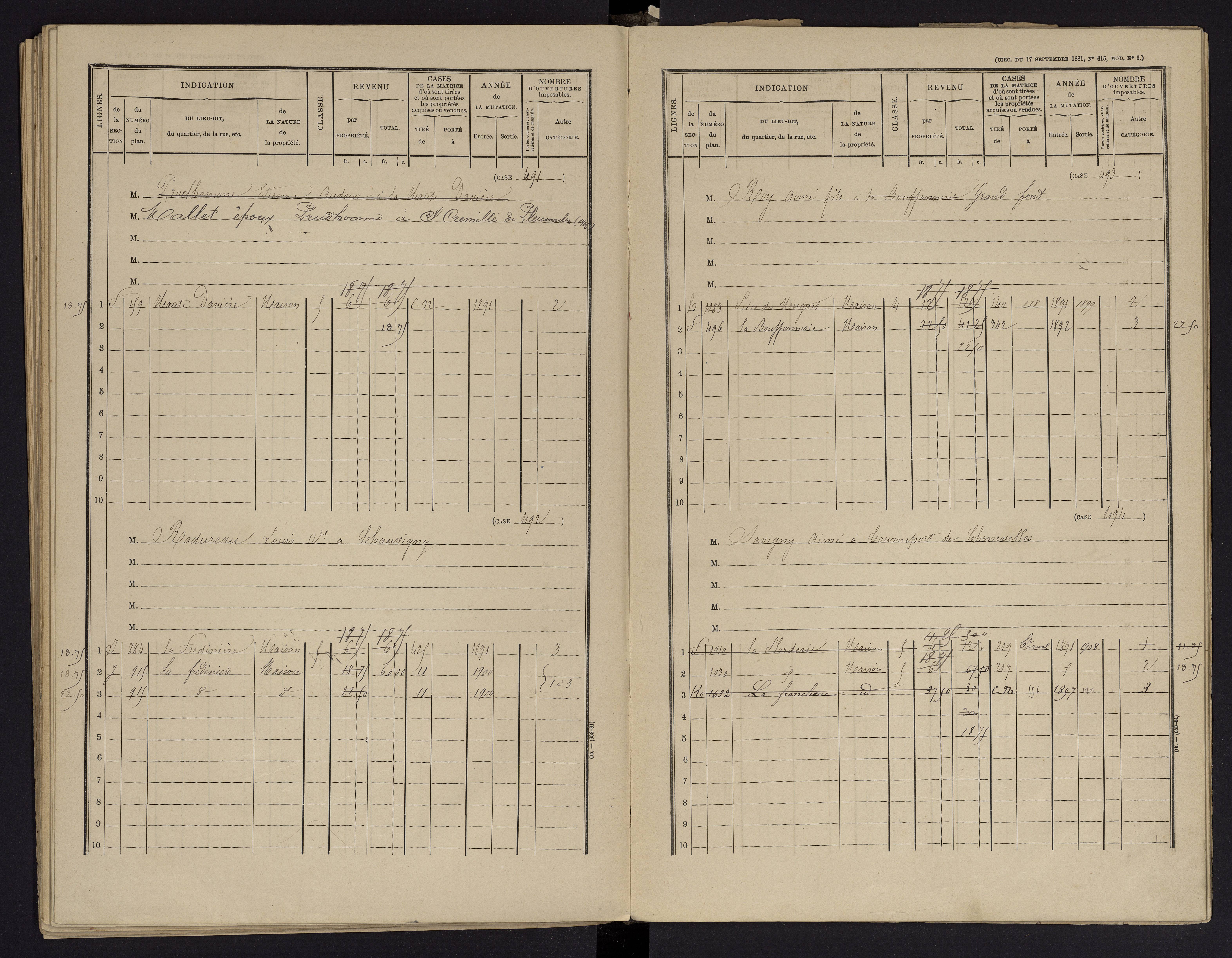 Archigny - FRAD086_cadastre Cases 1-560 