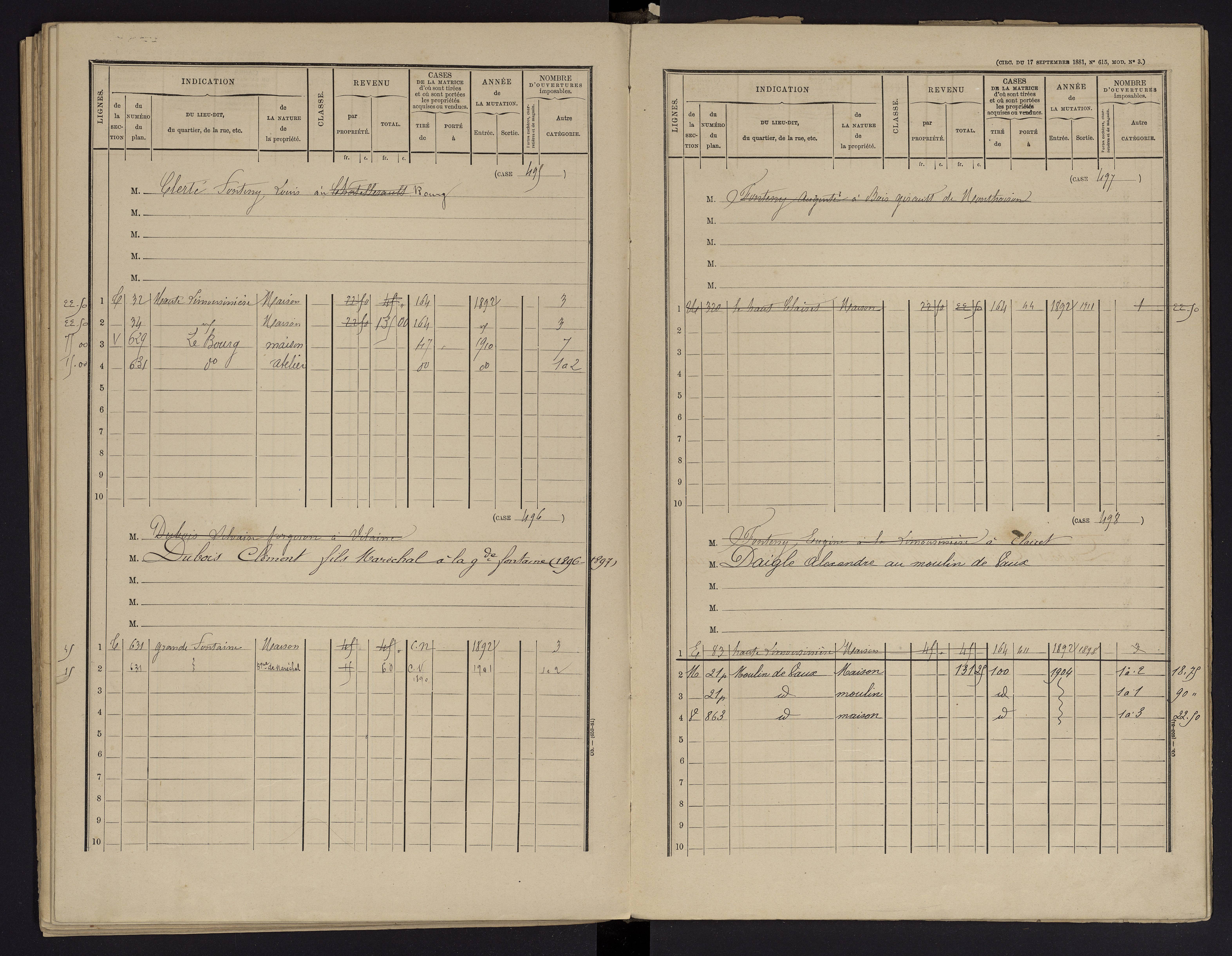 Archigny - FRAD086_cadastre Cases 1-560 