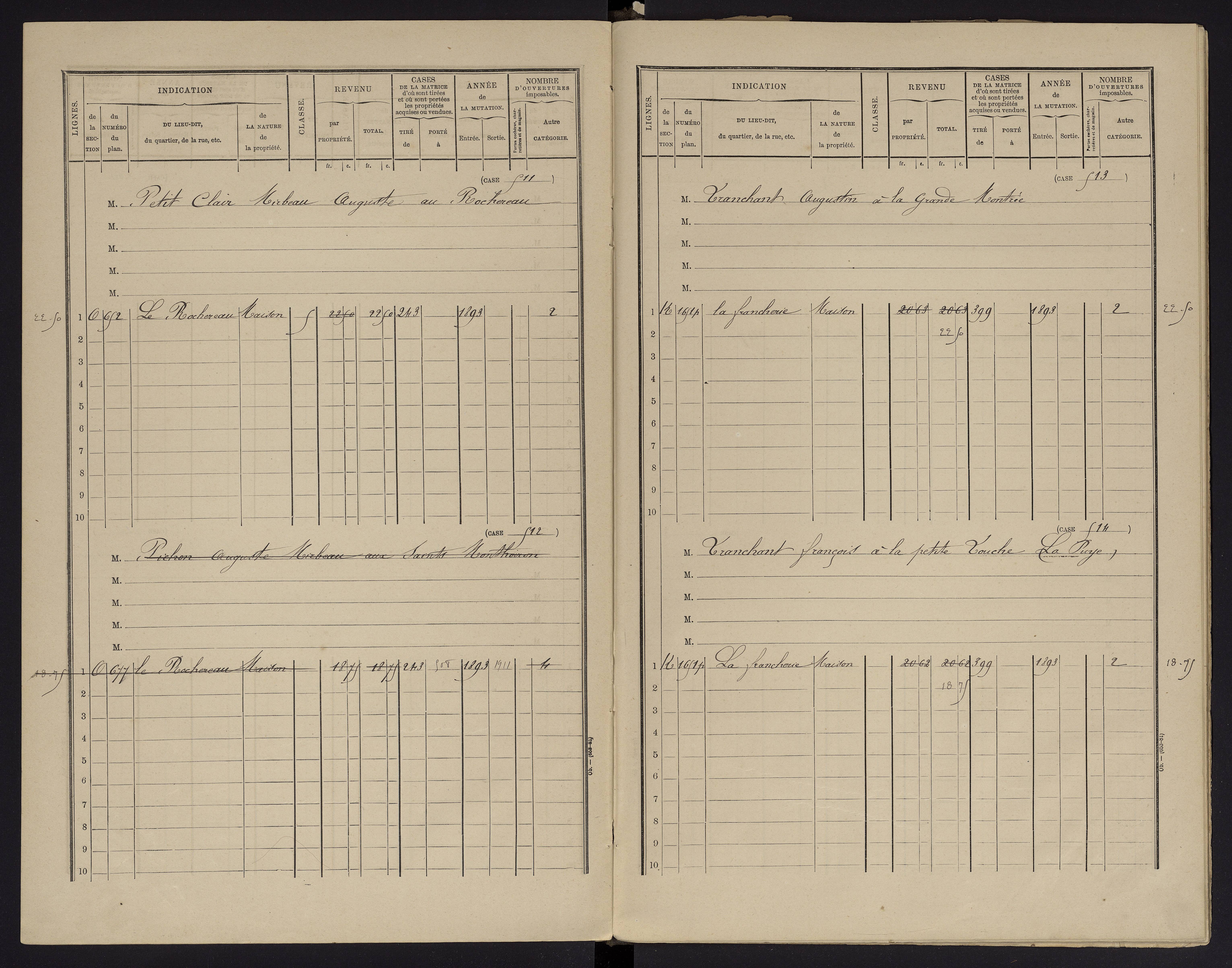 Archigny - FRAD086_cadastre Cases 1-560 