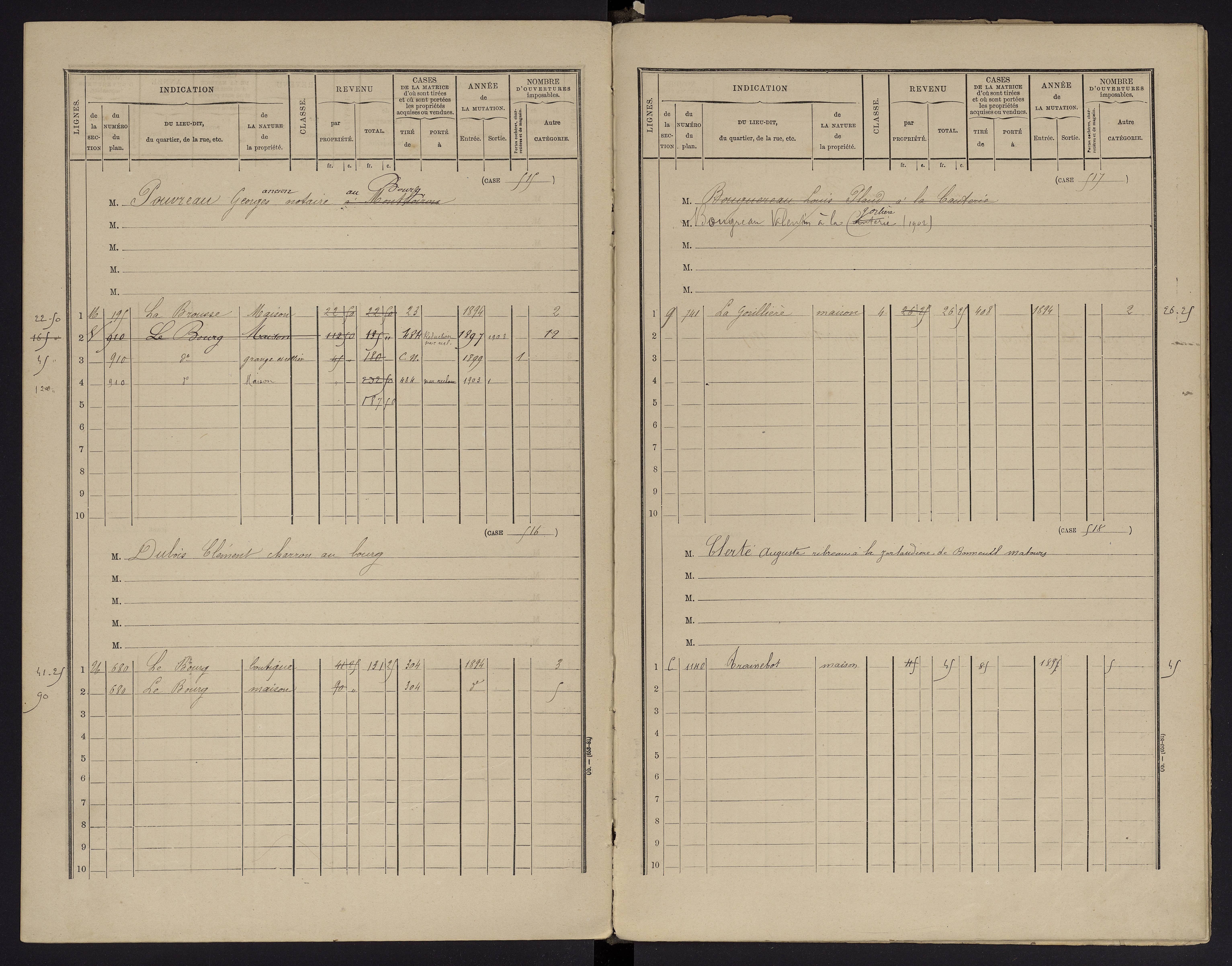 Archigny - FRAD086_cadastre Cases 1-560 