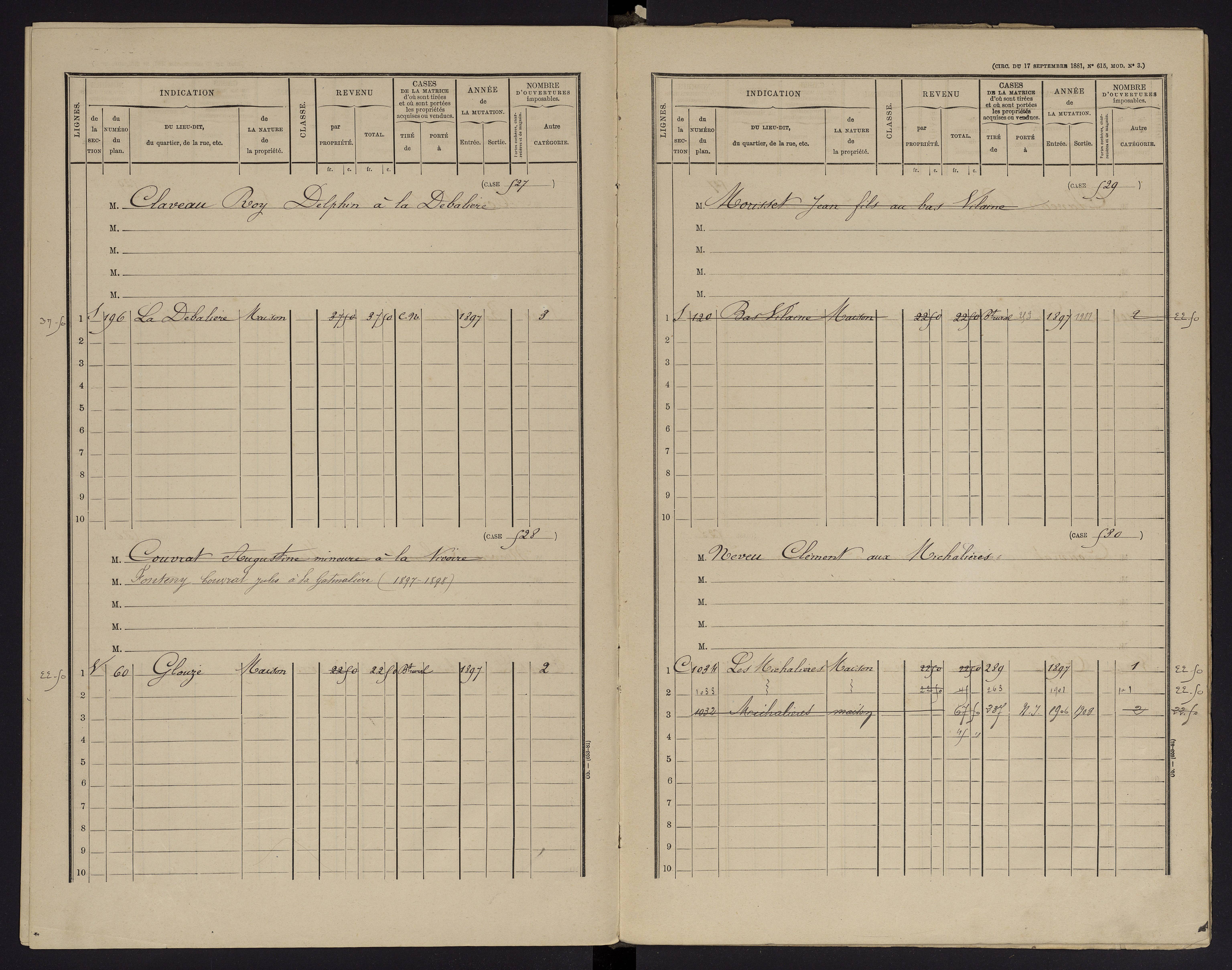 Archigny - FRAD086_cadastre Cases 1-560 