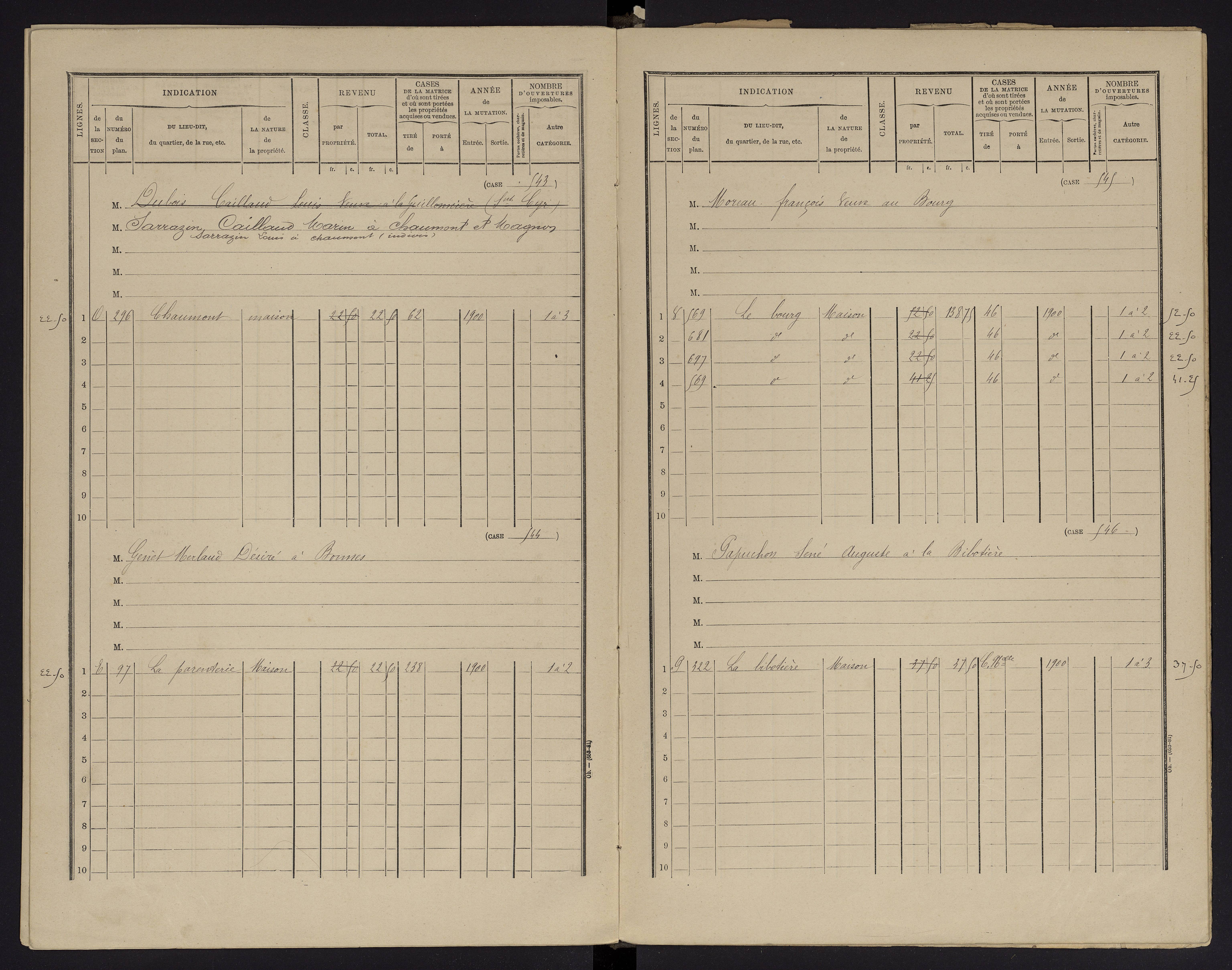 Archigny - FRAD086_cadastre Cases 1-560 