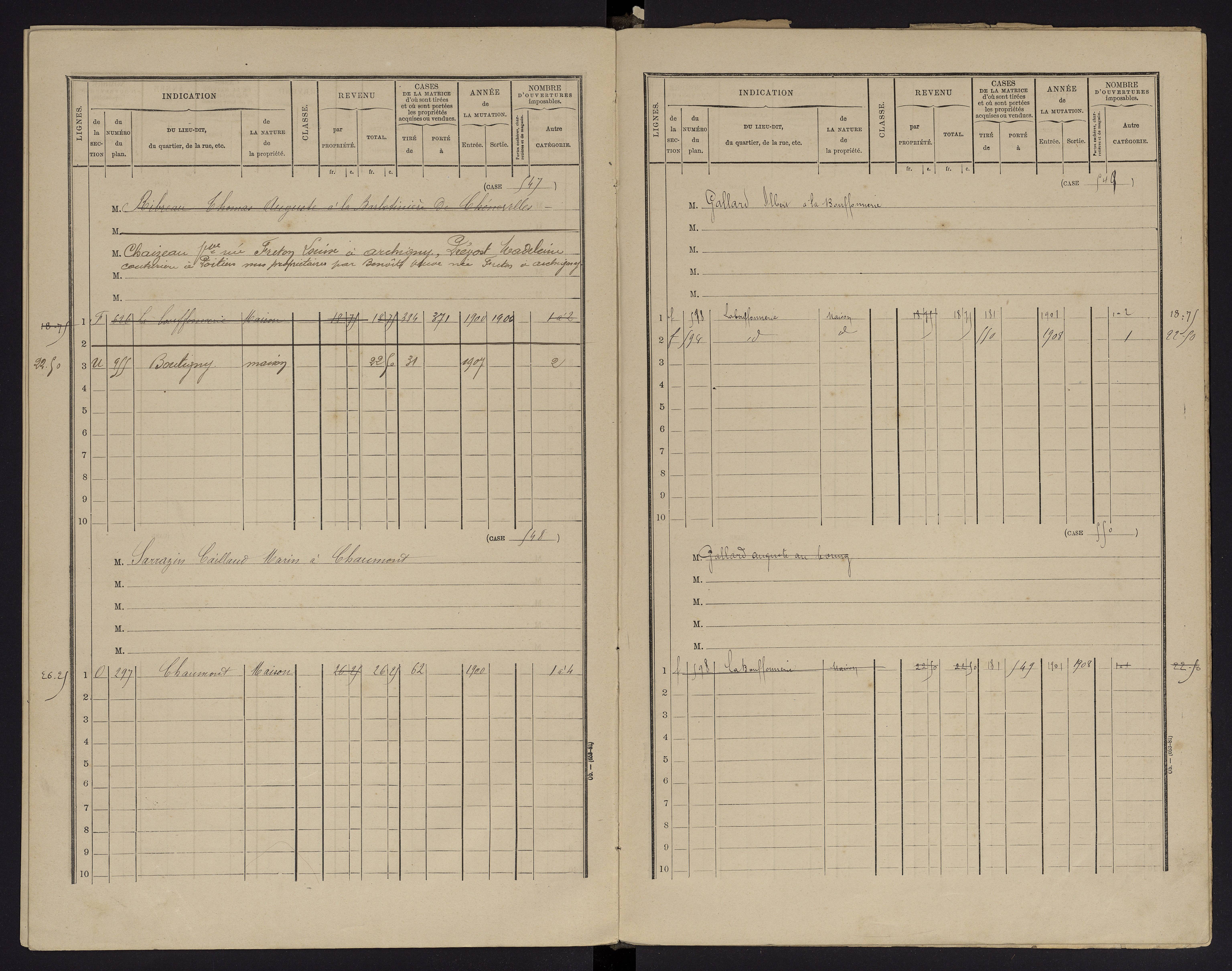 Archigny - FRAD086_cadastre Cases 1-560 