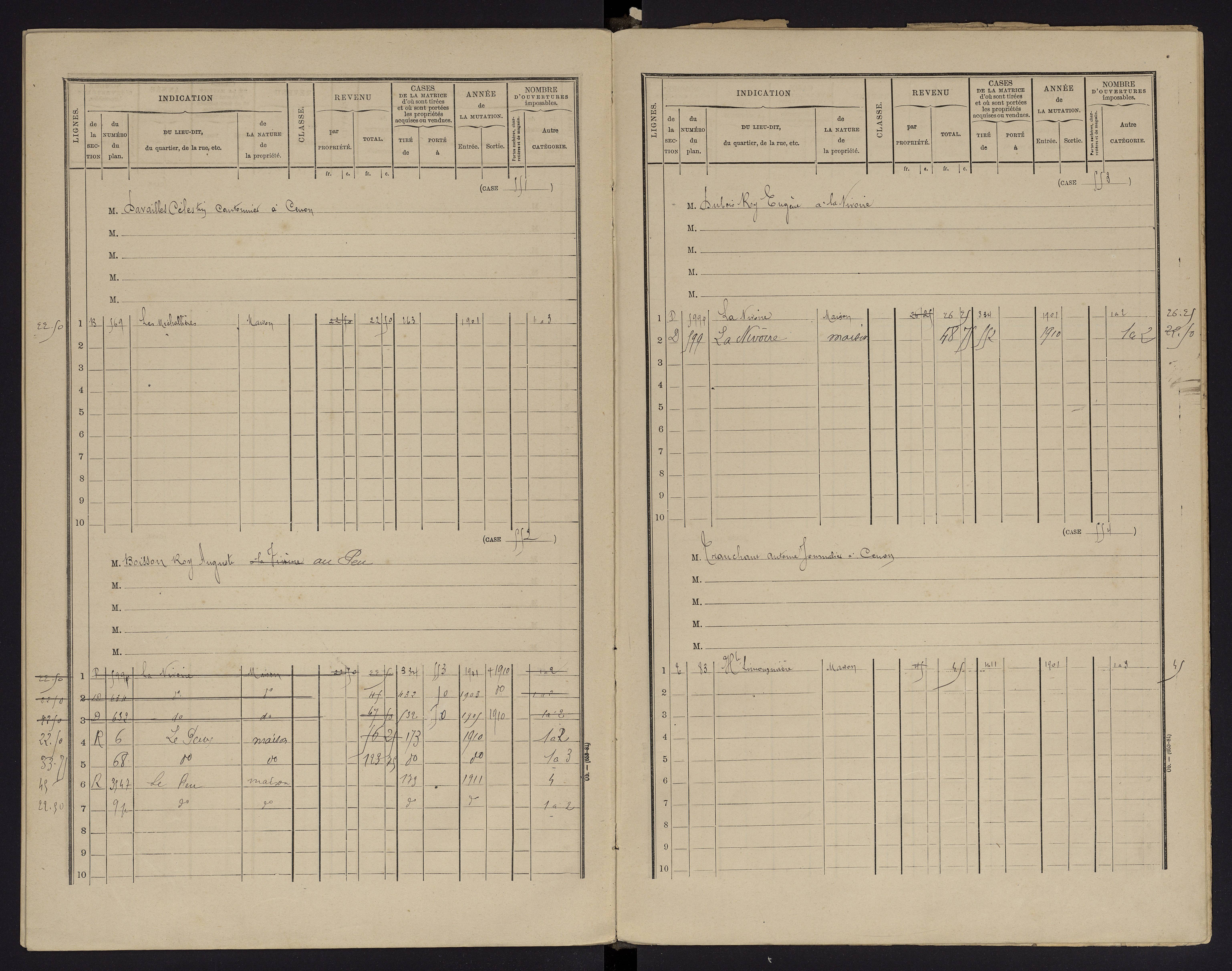 Archigny - FRAD086_cadastre Cases 1-560 