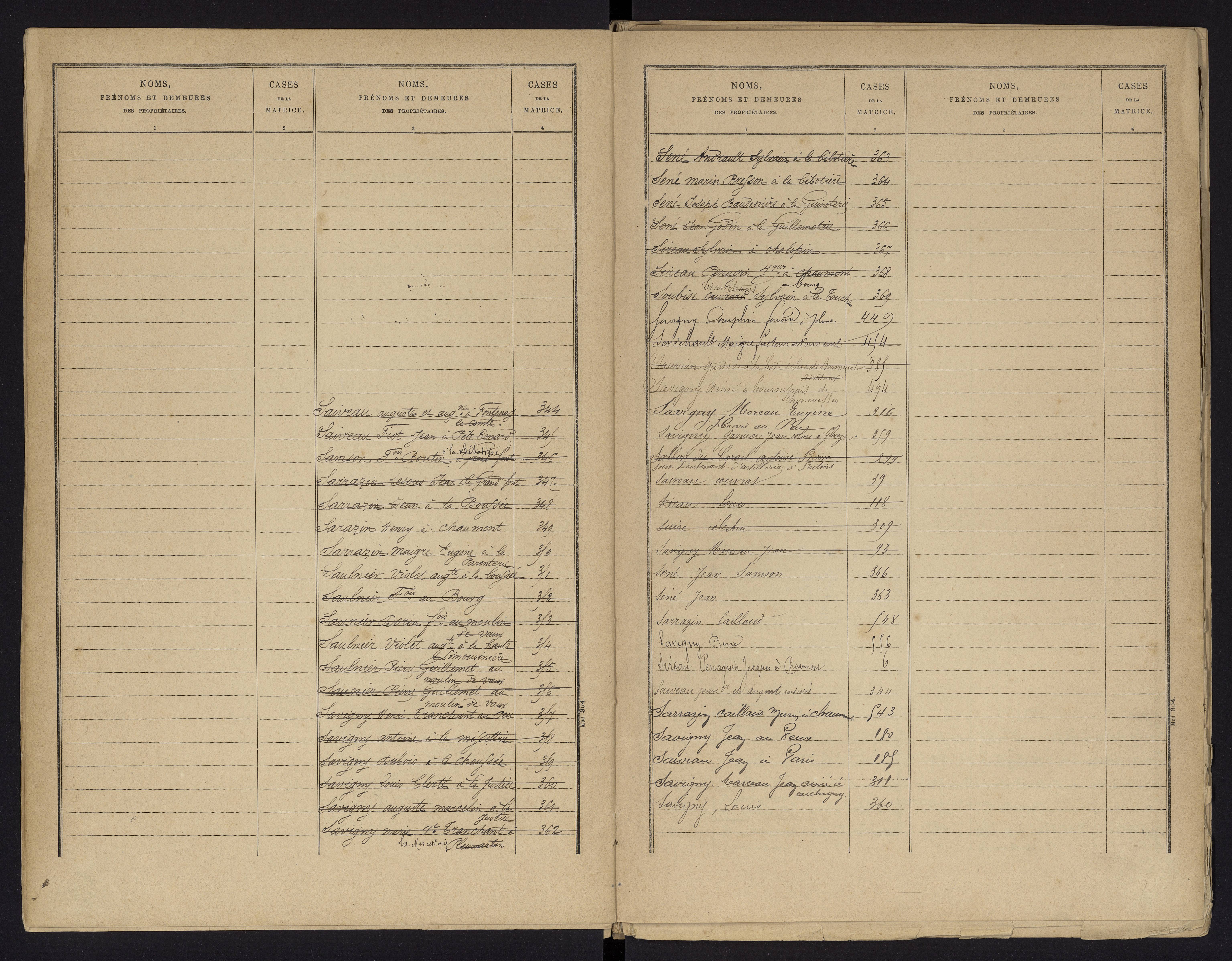 Archigny - FRAD086_cadastre Cases 1-560 